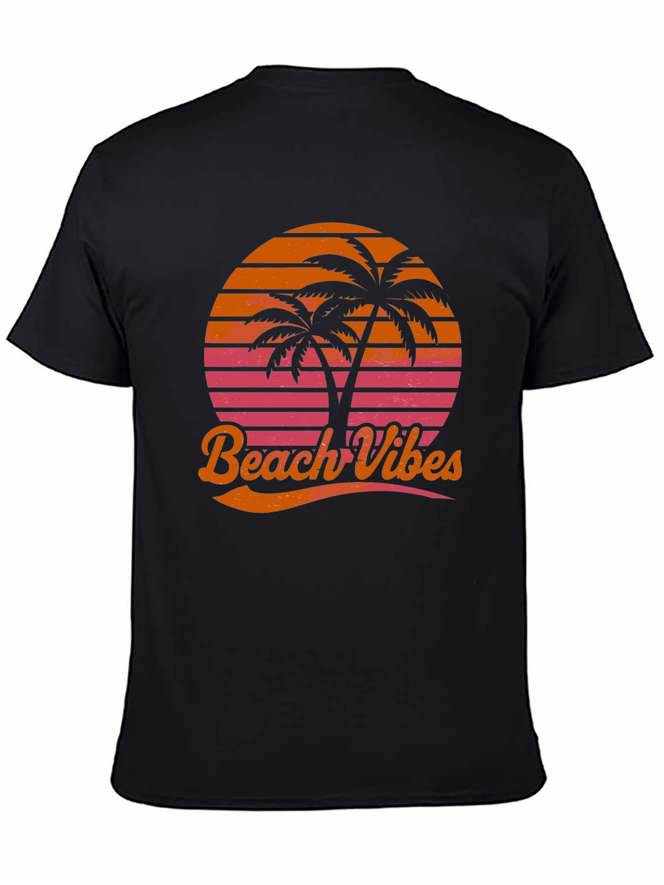 Beach Vibes Graphic Tee - Retro Palm Tree T-Shirt