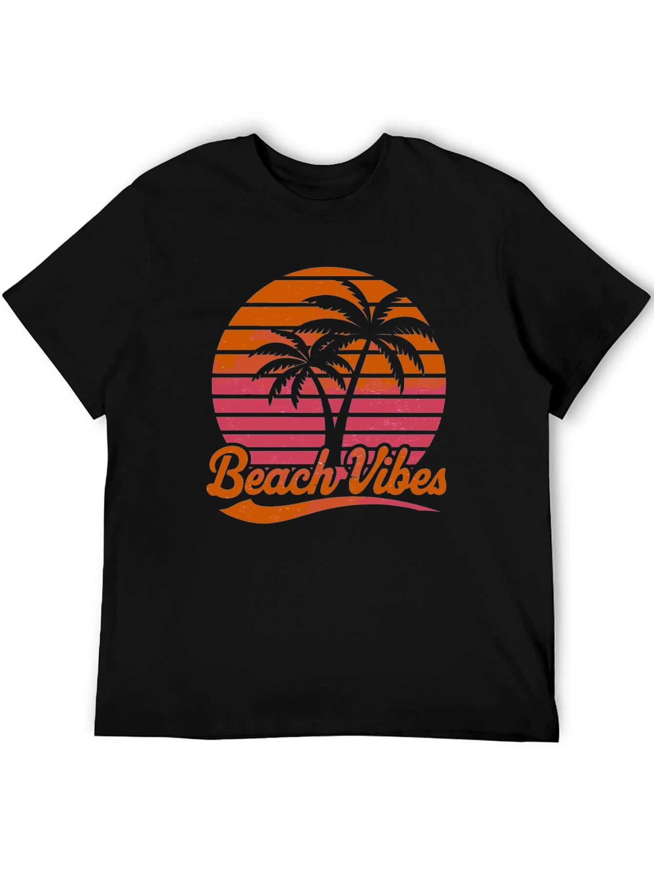 Beach Vibes Graphic Tee - Retro Palm Tree T-Shirt