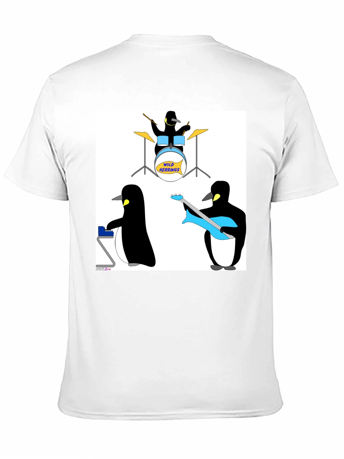 Penguin Band Graphic Tee - Black Cotton T-Shirt