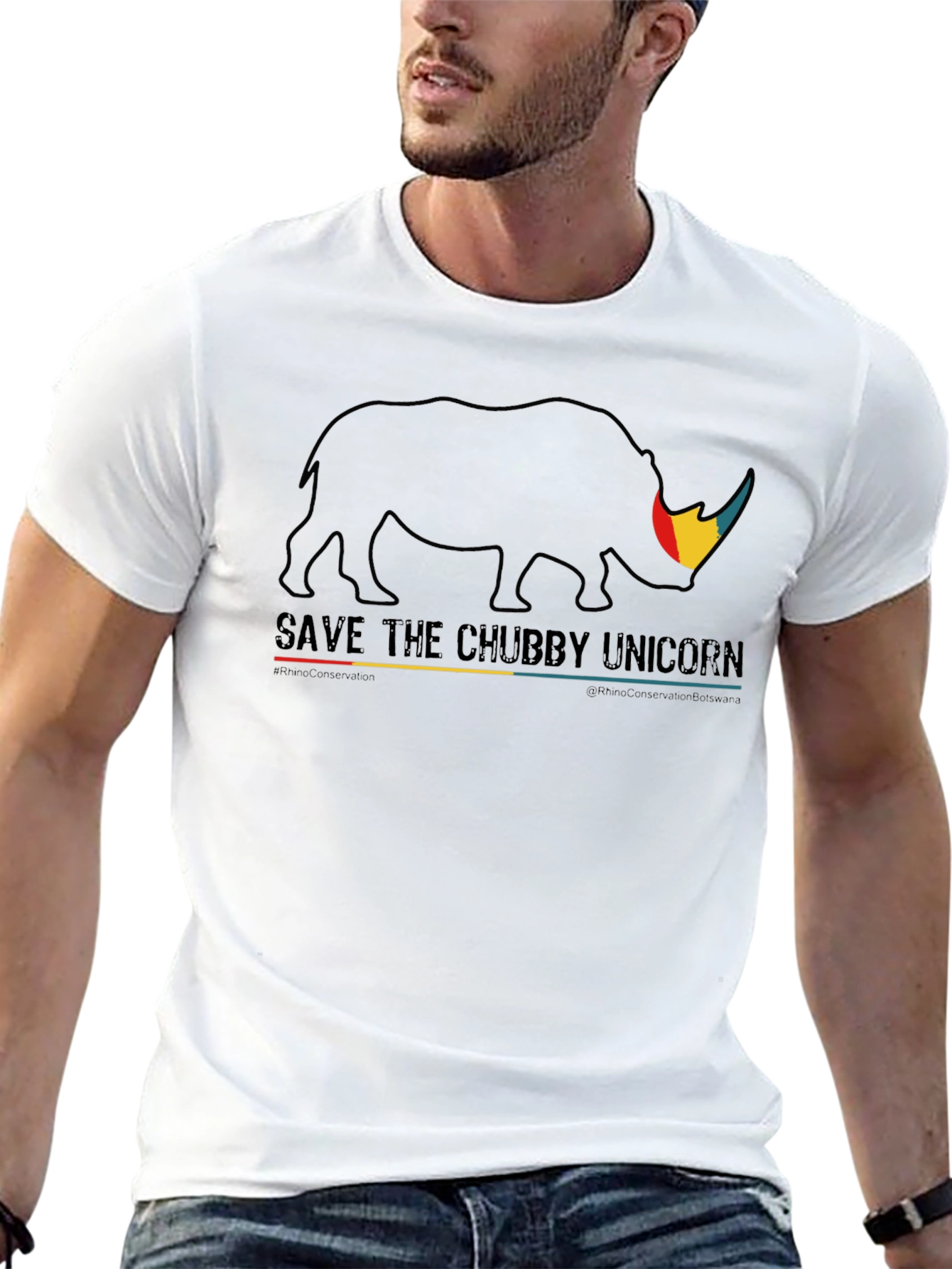 Save The Chubby Unicorn Black T-Shirt