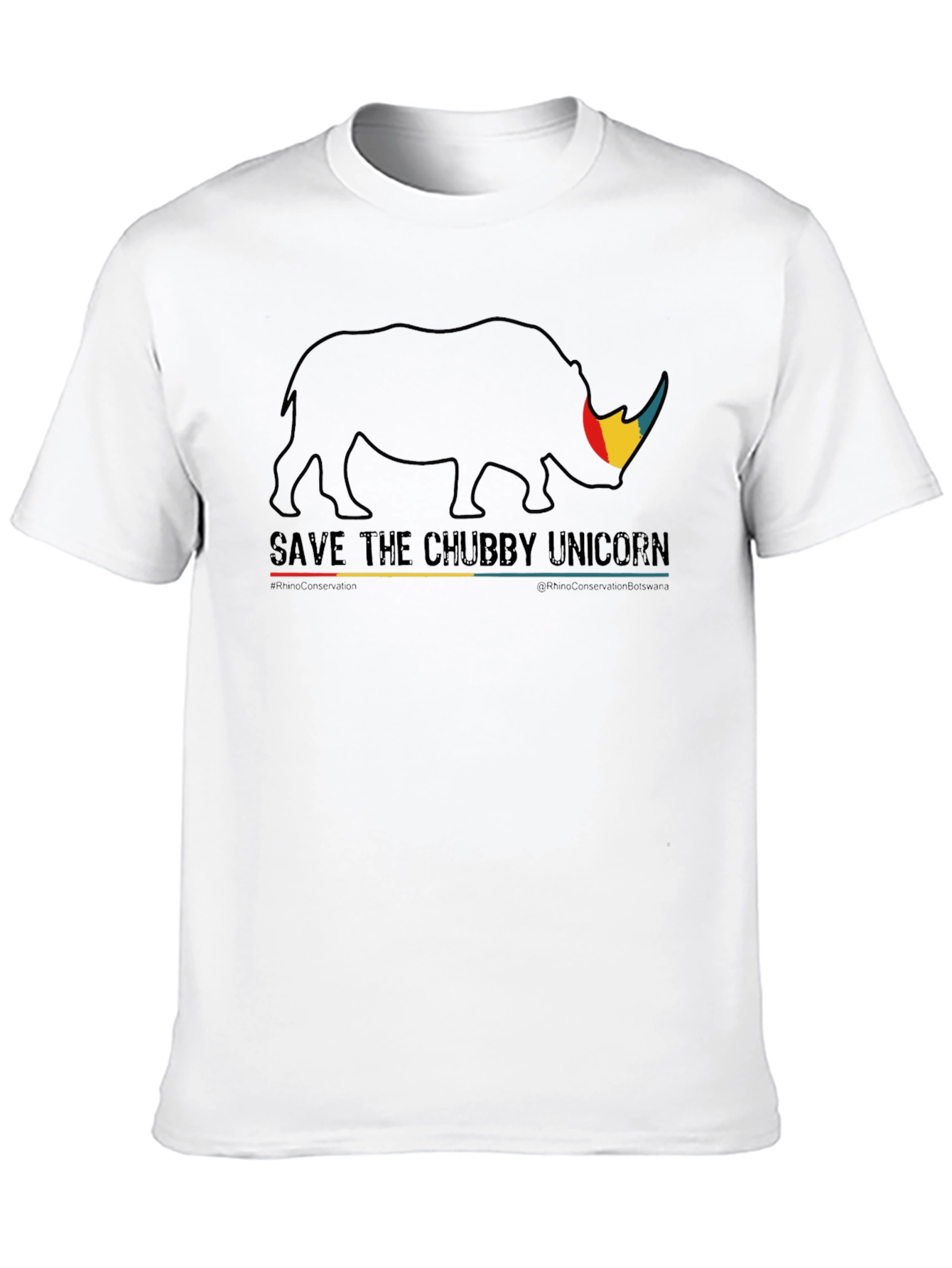 Save The Chubby Unicorn Black T-Shirt