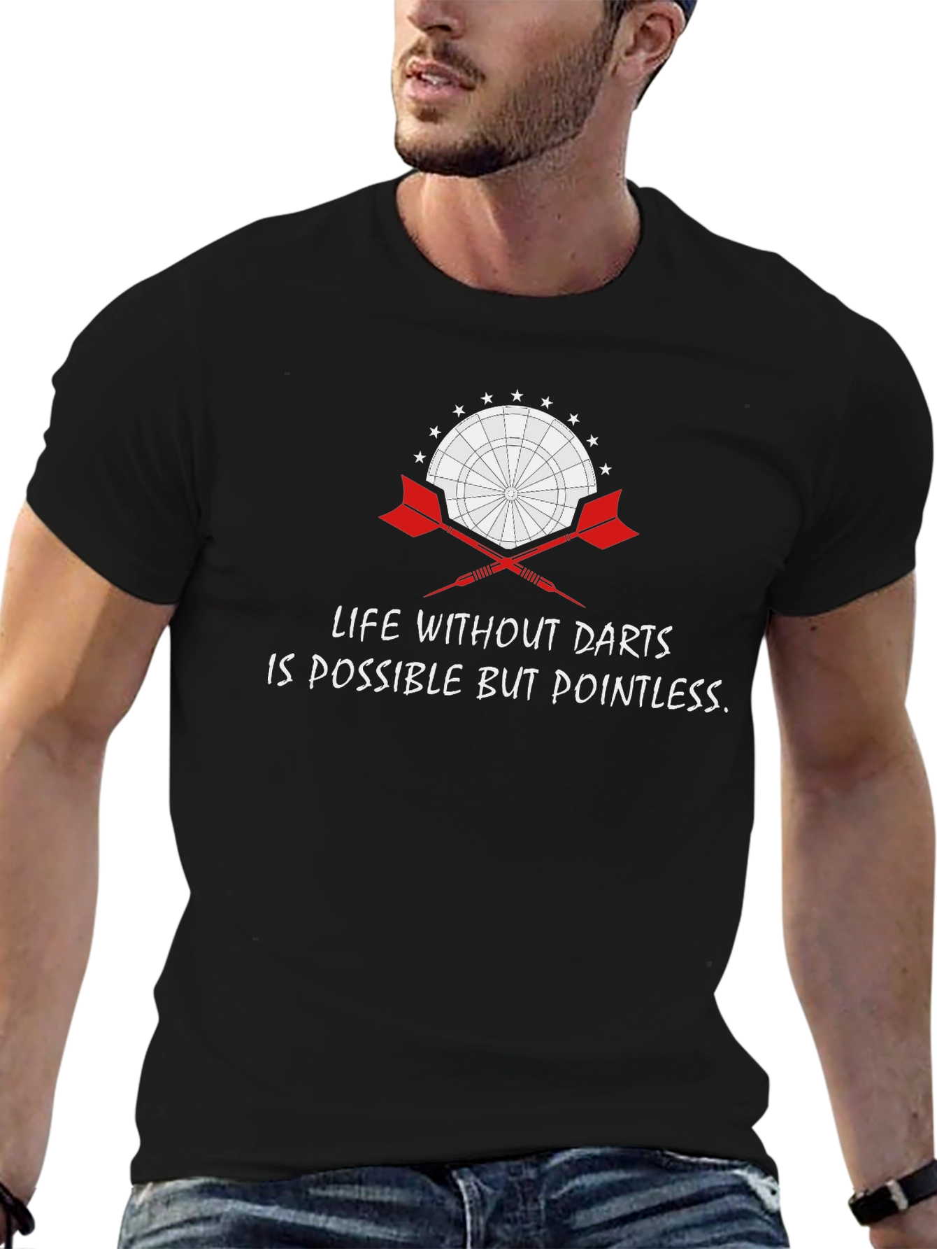 Life Without Darts T-Shirt - Pointless Dartboard Tee