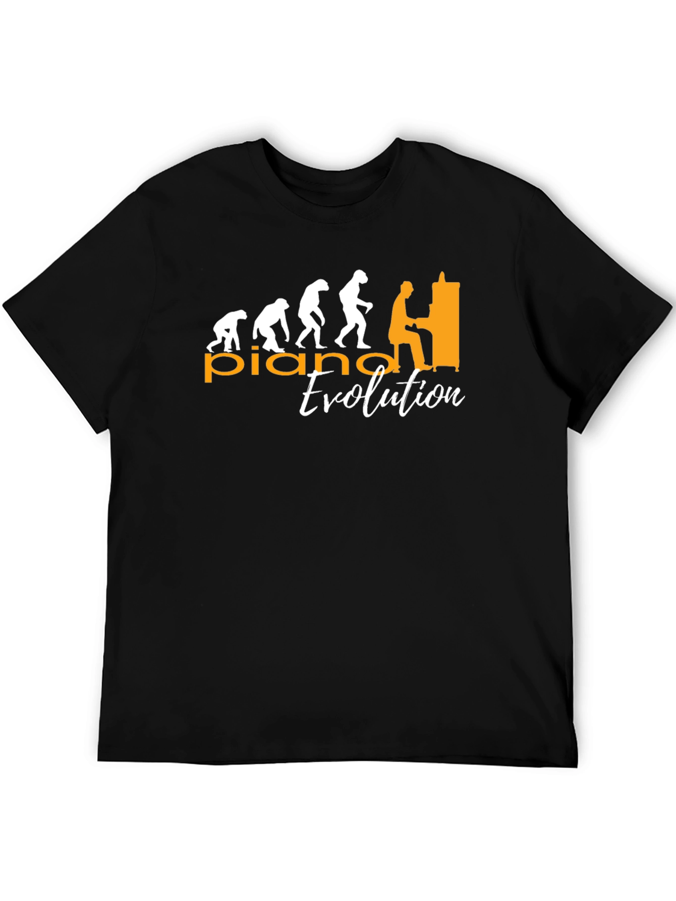 Piano Evolution Graphic T-Shirt - Musician Humor Tee