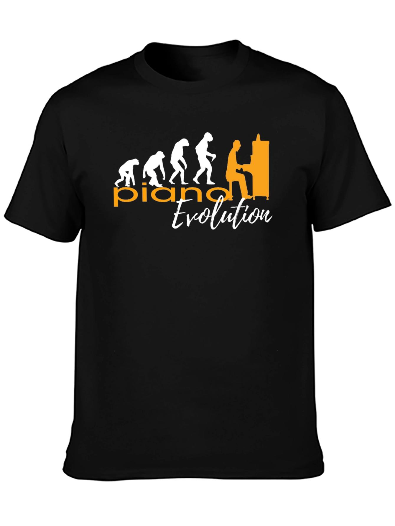 Piano Evolution Graphic T-Shirt - Musician Humor Tee