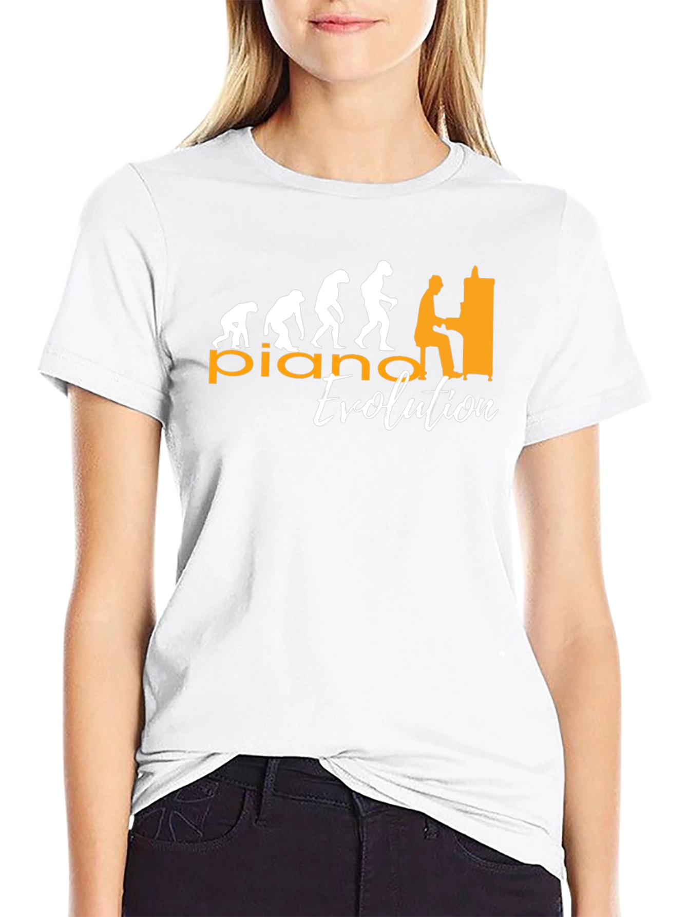 Piano Evolution Graphic T-Shirt - Musician Humor Tee