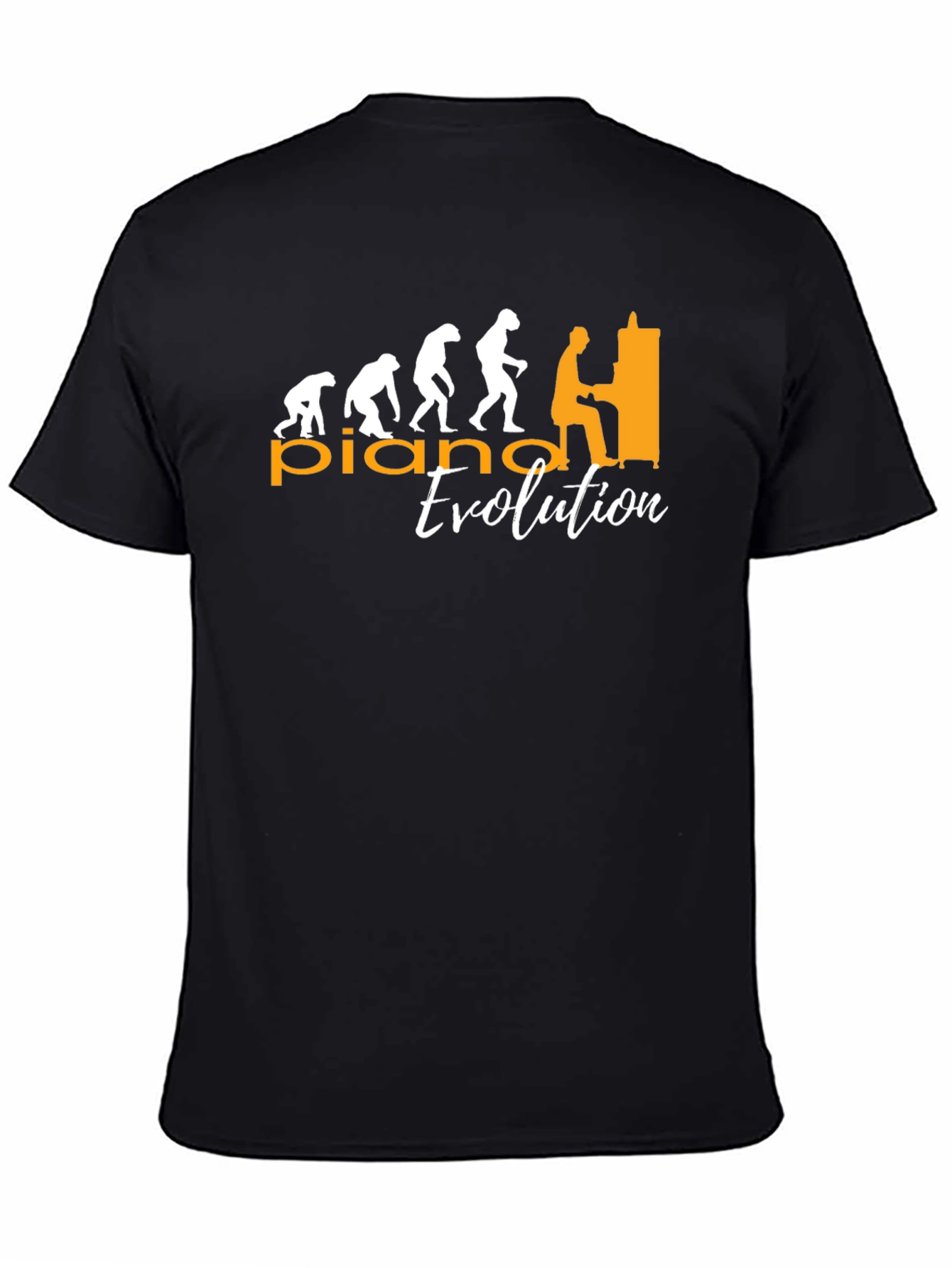 Piano Evolution Graphic T-Shirt - Musician Humor Tee