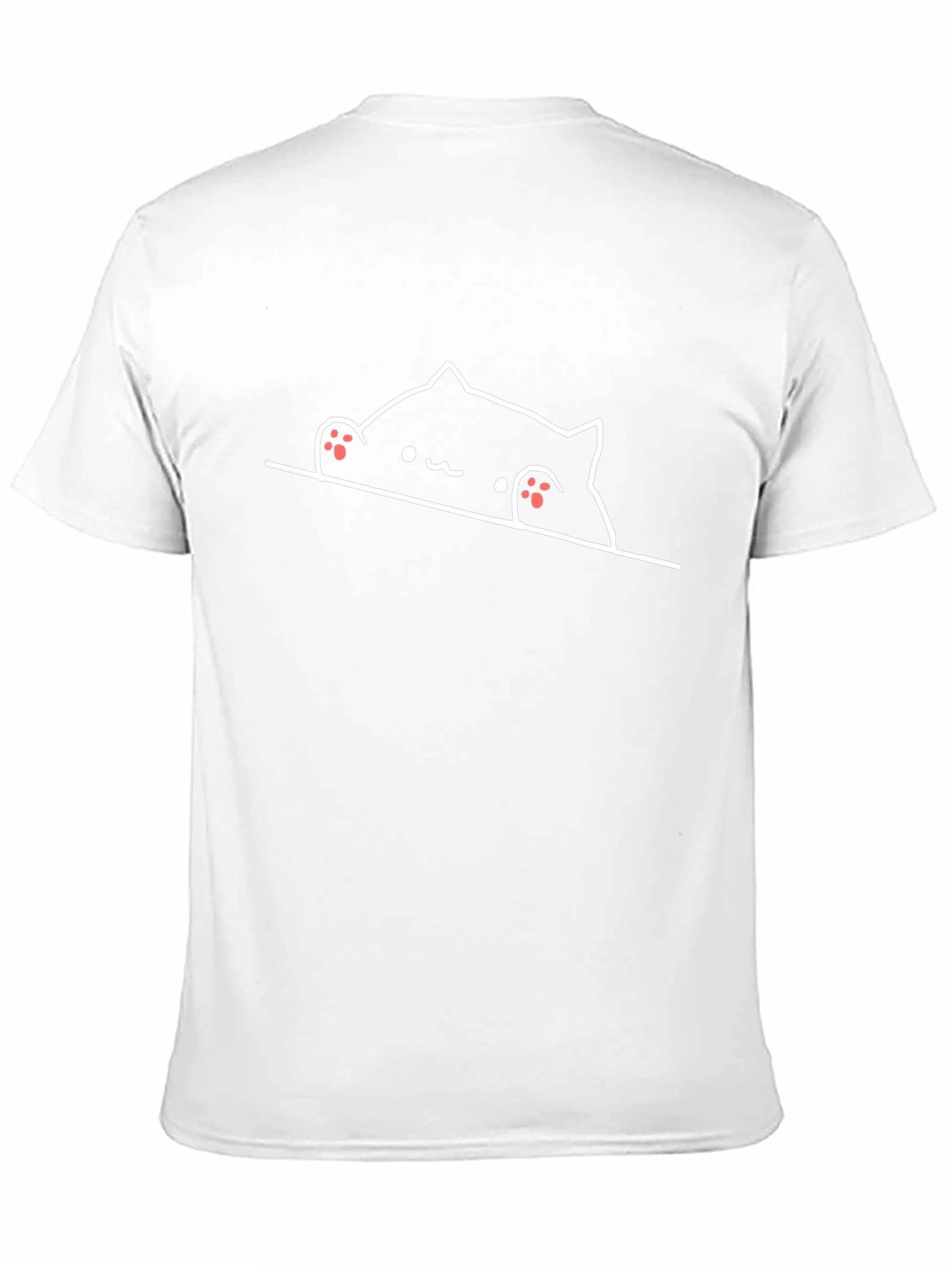 Cute Cat Peekaboo Graphic Tee - Unisex Black T-Shirt