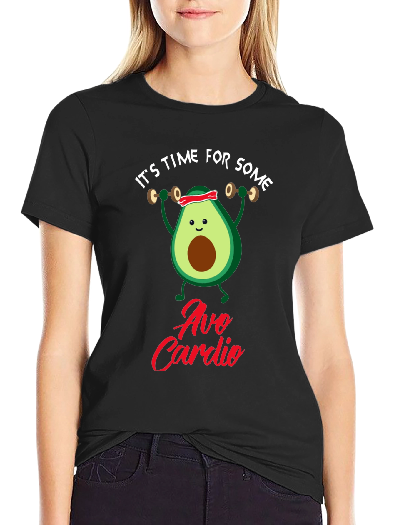 Avo Cardio Black T-Shirt - Gym Humor