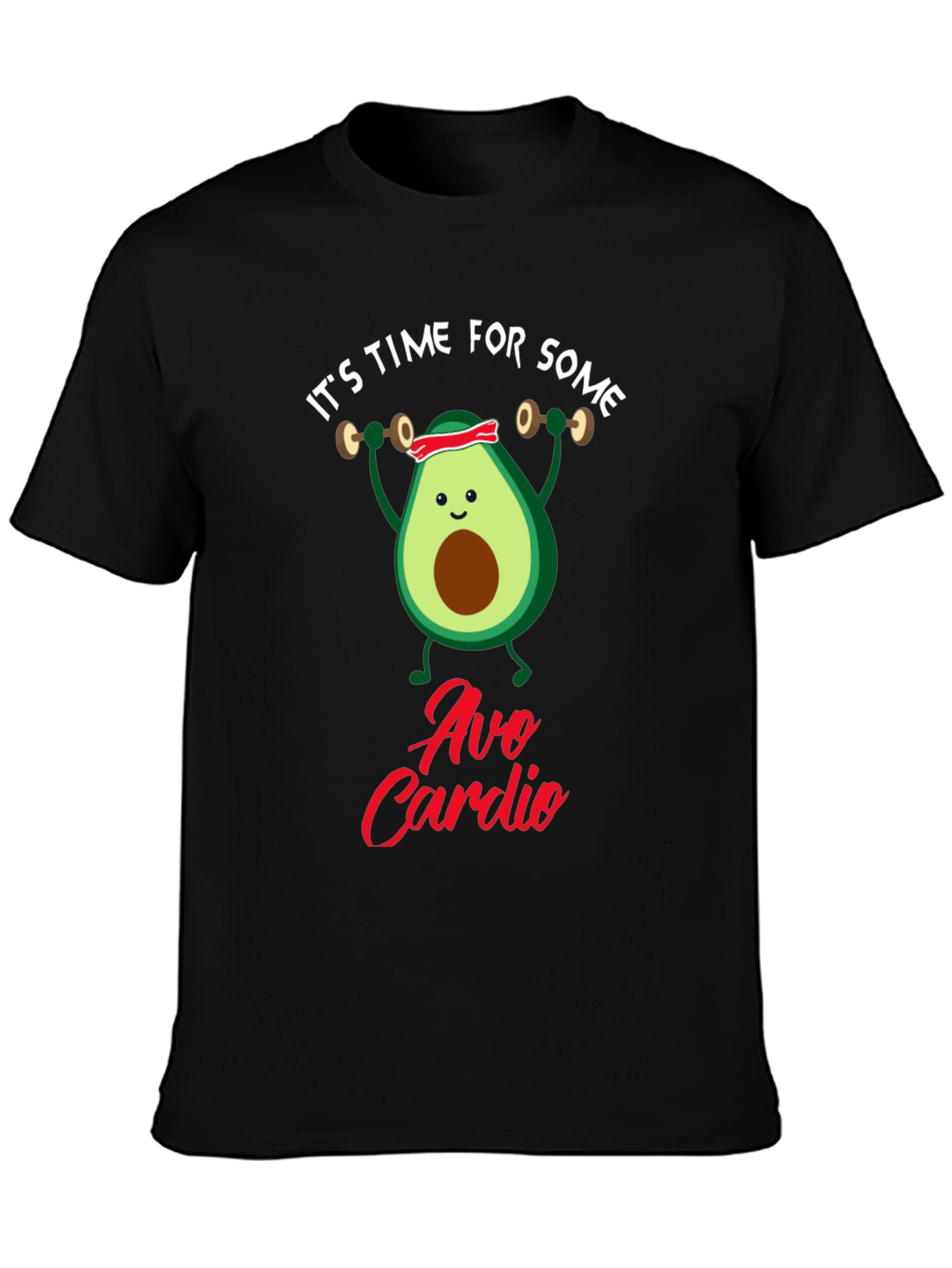 Avo Cardio Black T-Shirt - Gym Humor