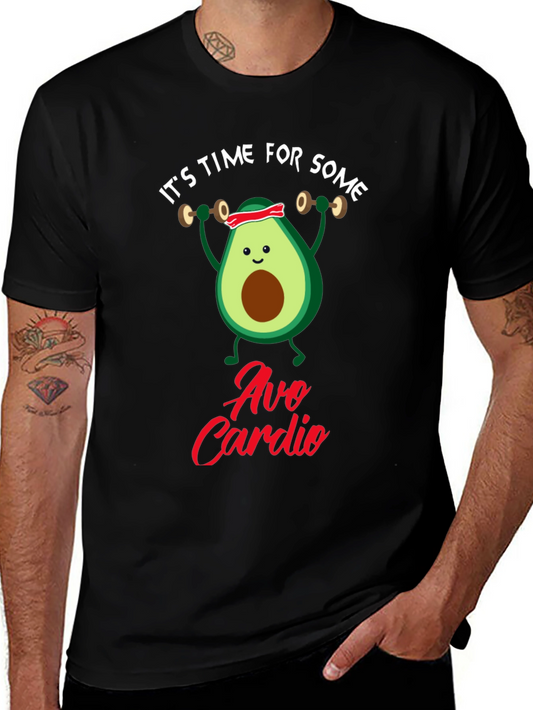 Avo Cardio Black T-Shirt - Gym Humor