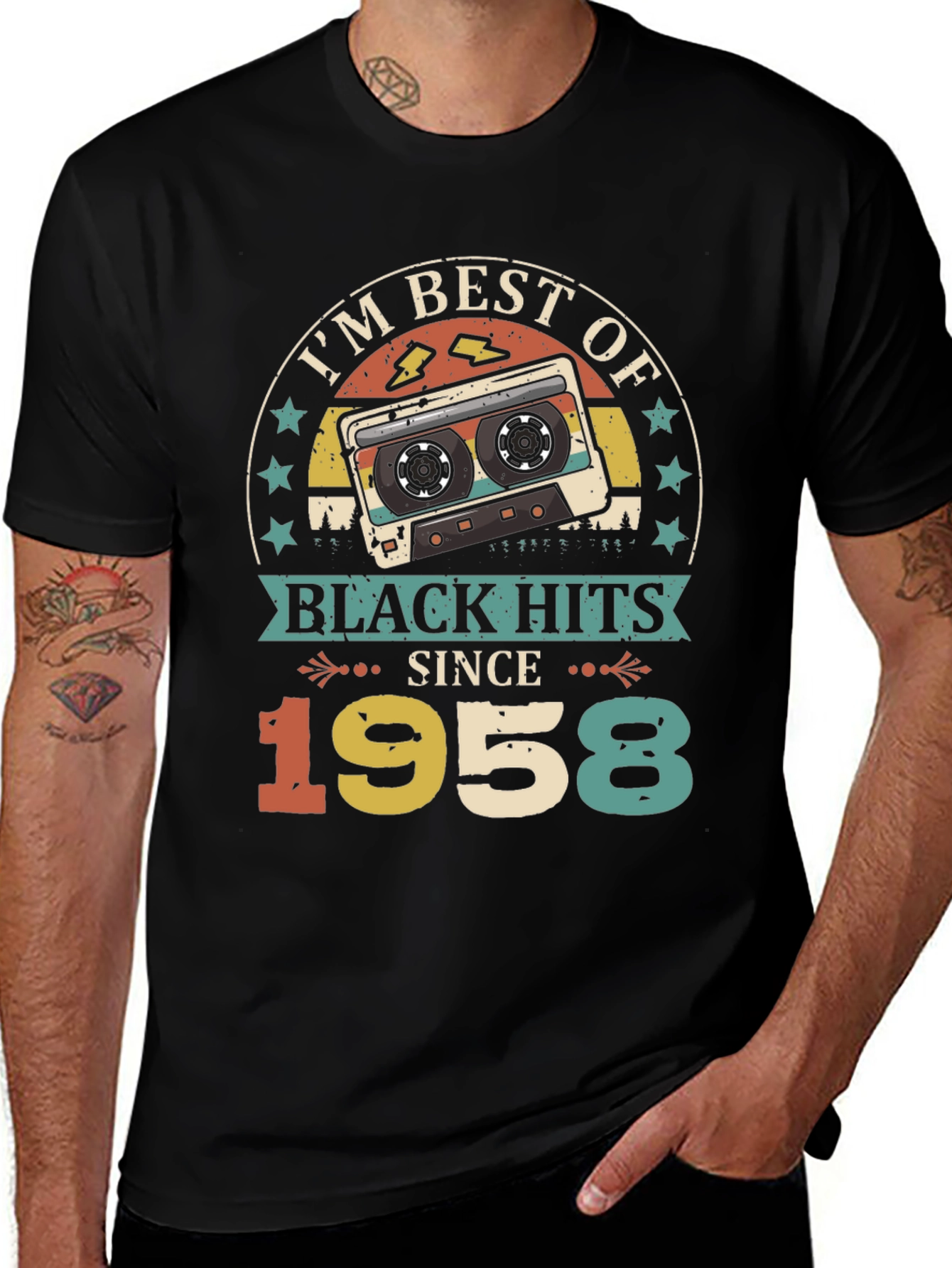 Best of Black Hits Since 1958 Cassette Tape T-Shirt