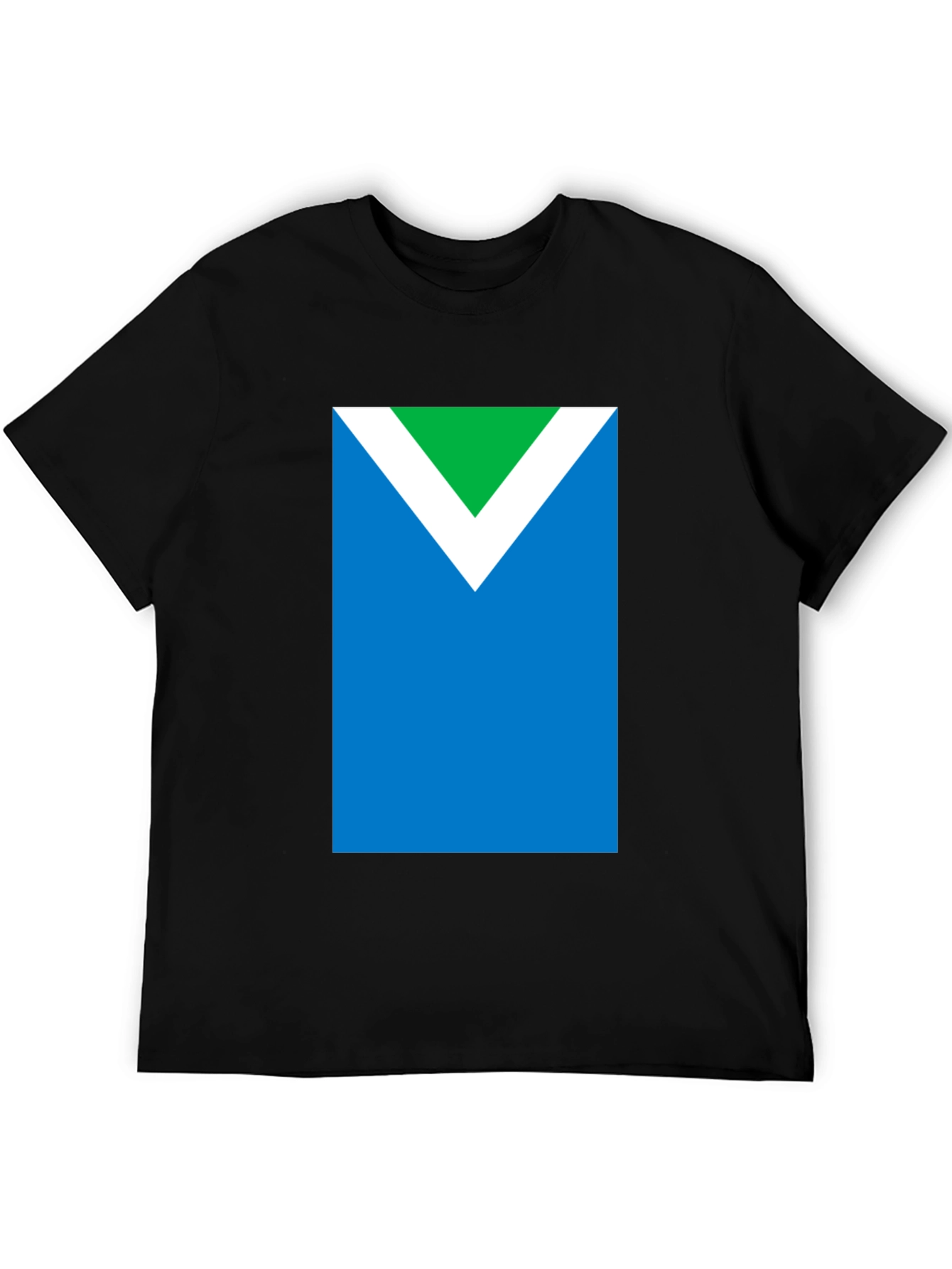 Vegan Symbol T-Shirt - Green White and Blue