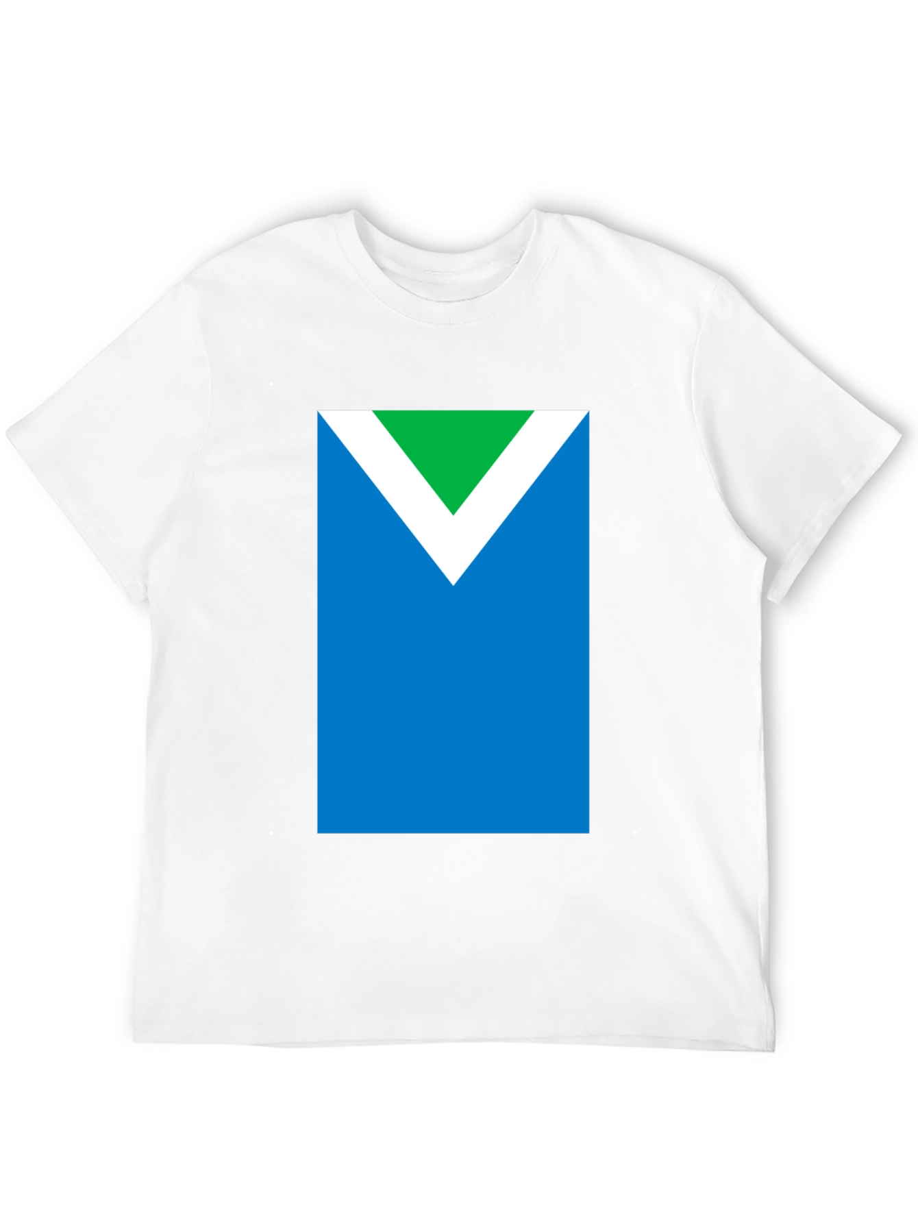 Vegan Symbol T-Shirt - Green White and Blue