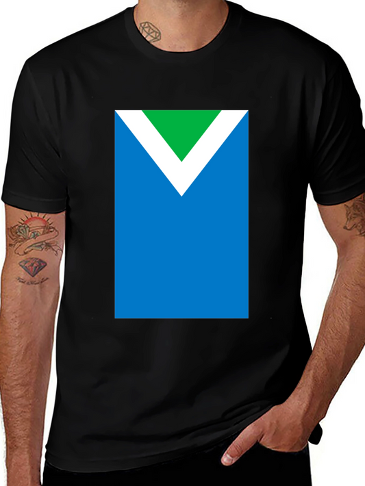 Vegan Symbol T-Shirt - Green White and Blue