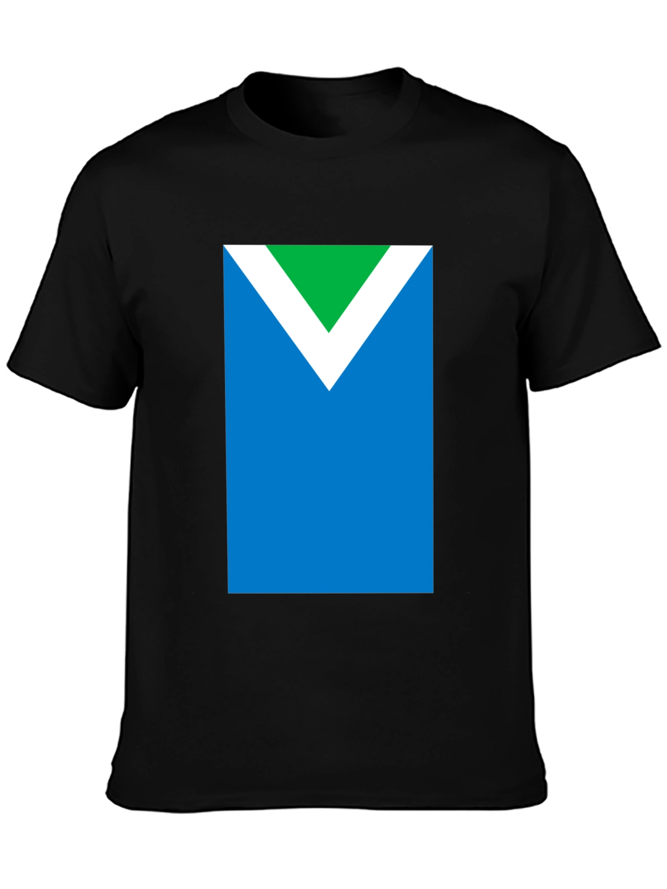 Vegan Symbol T-Shirt - Green White and Blue