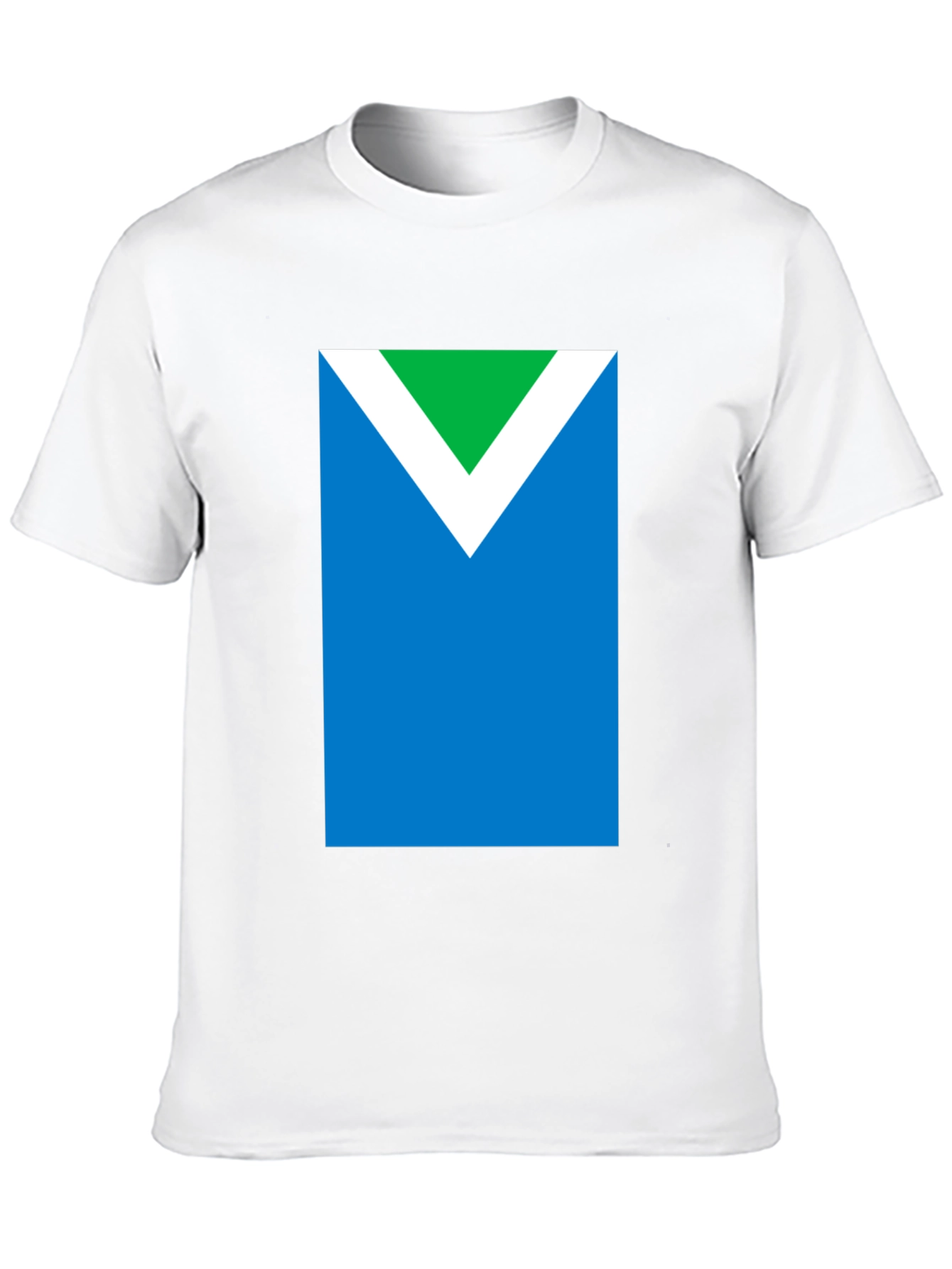 Vegan Symbol T-Shirt - Green White and Blue