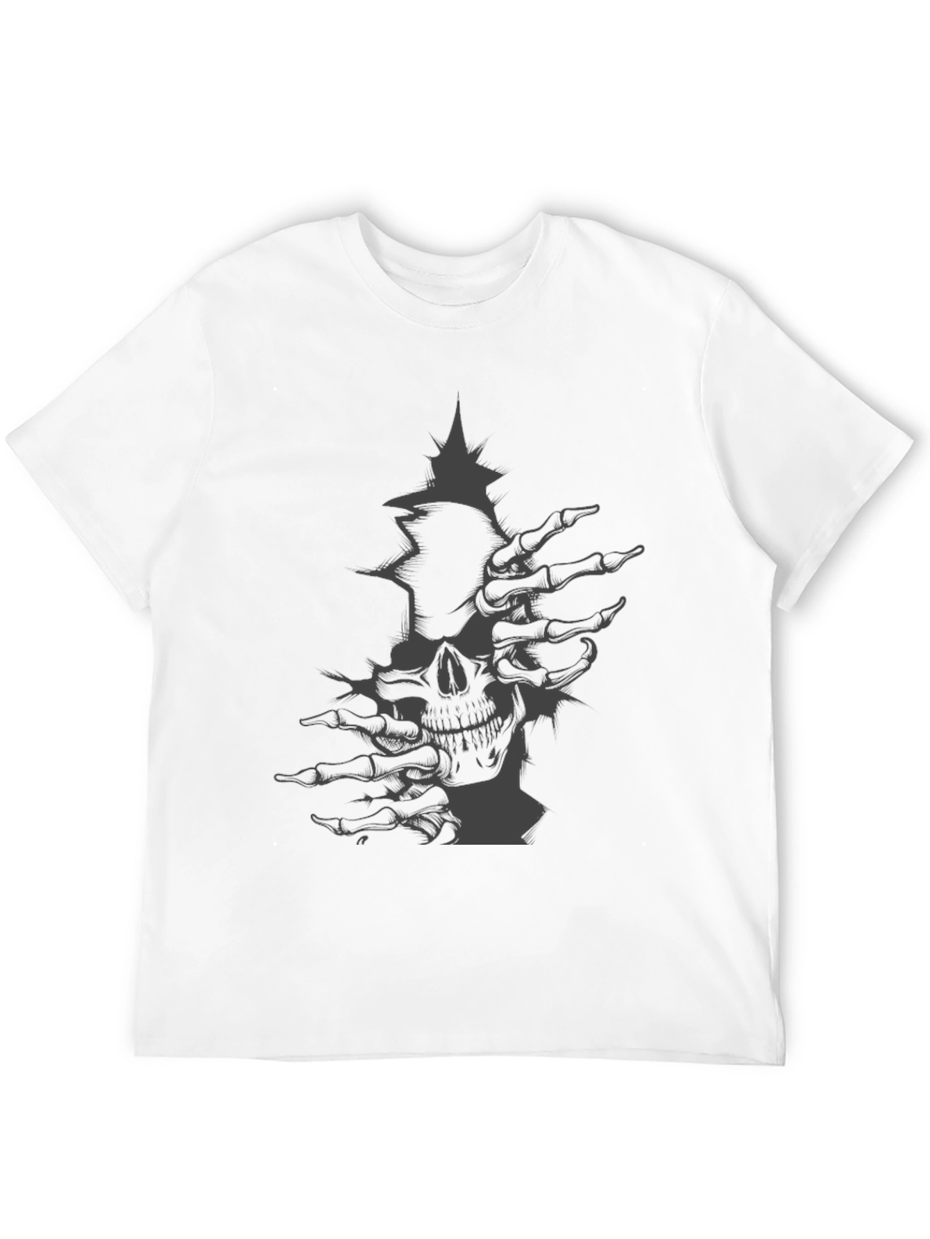Skull Graphic Tee - Dark Skeleton Design