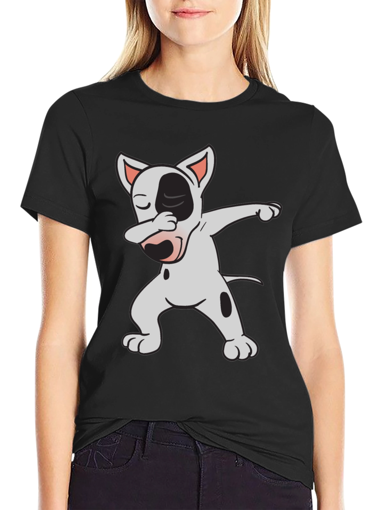 Dabbing Bull Terrier Graphic Tee