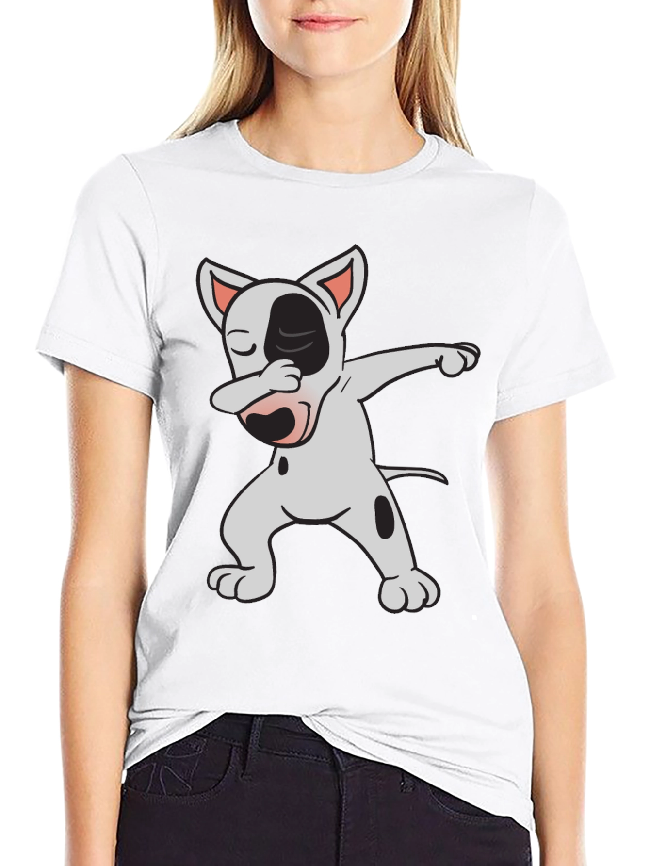 Dabbing Bull Terrier Graphic Tee