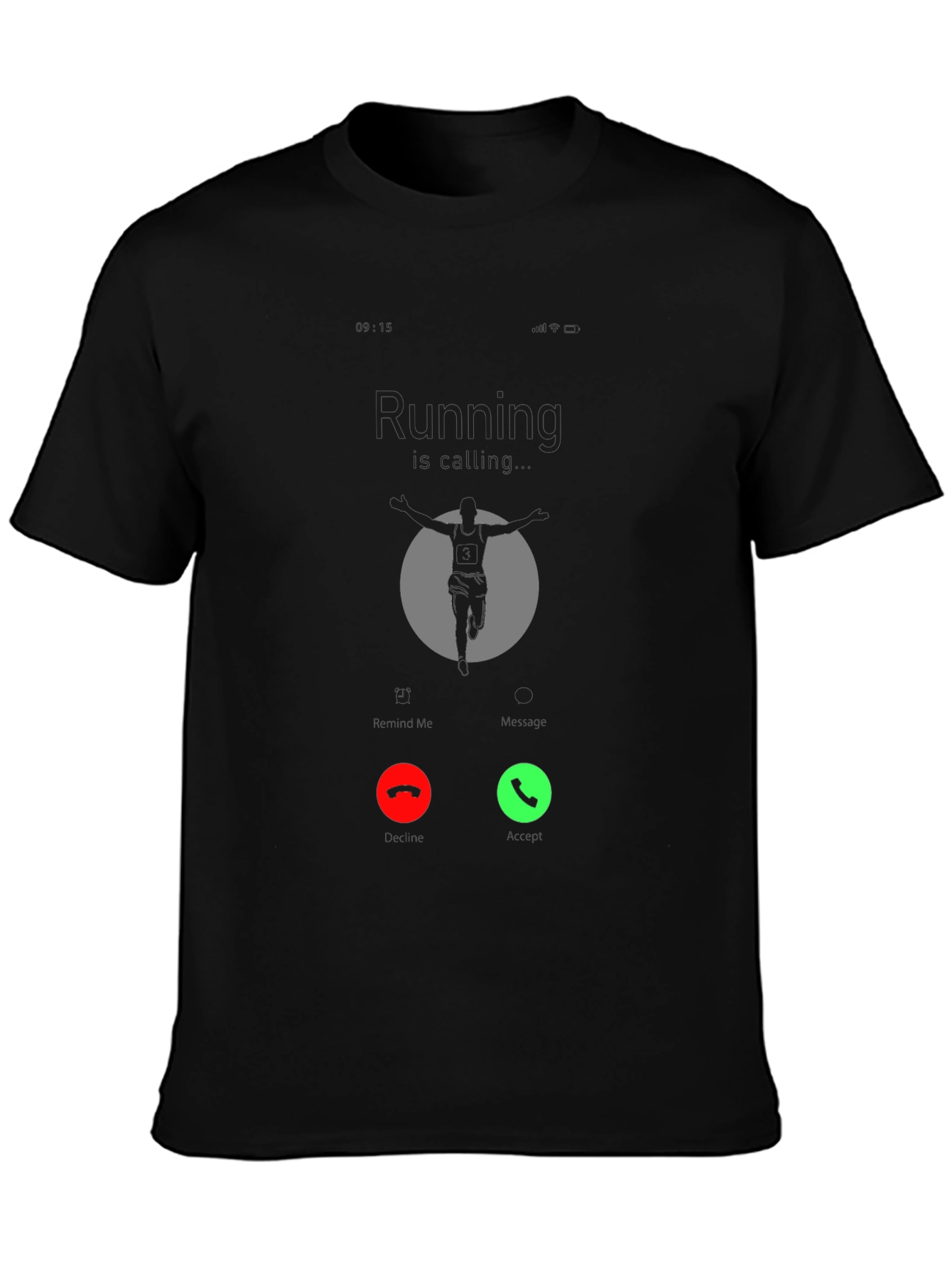 Running Call Black T-Shirt
