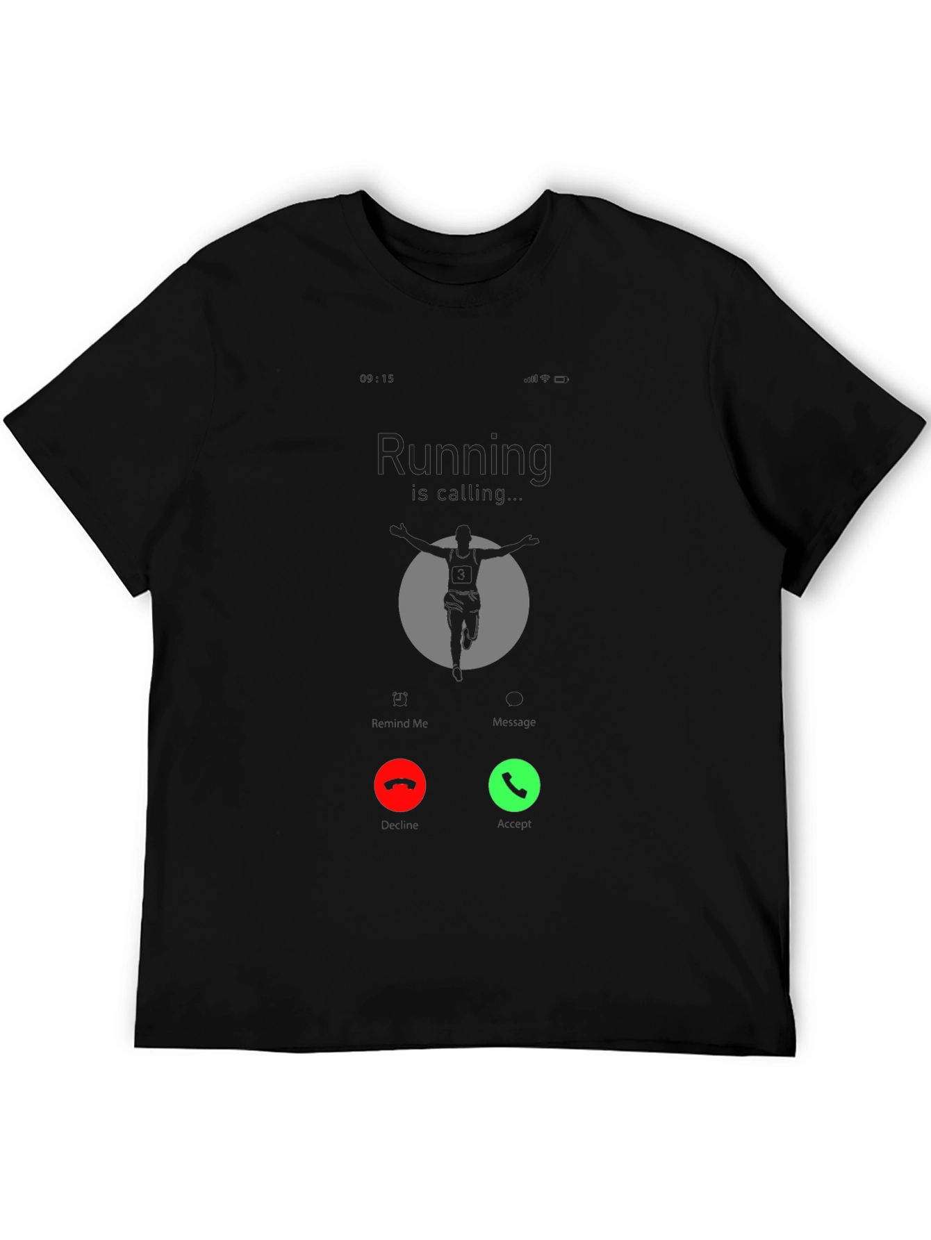 Running Call Black T-Shirt