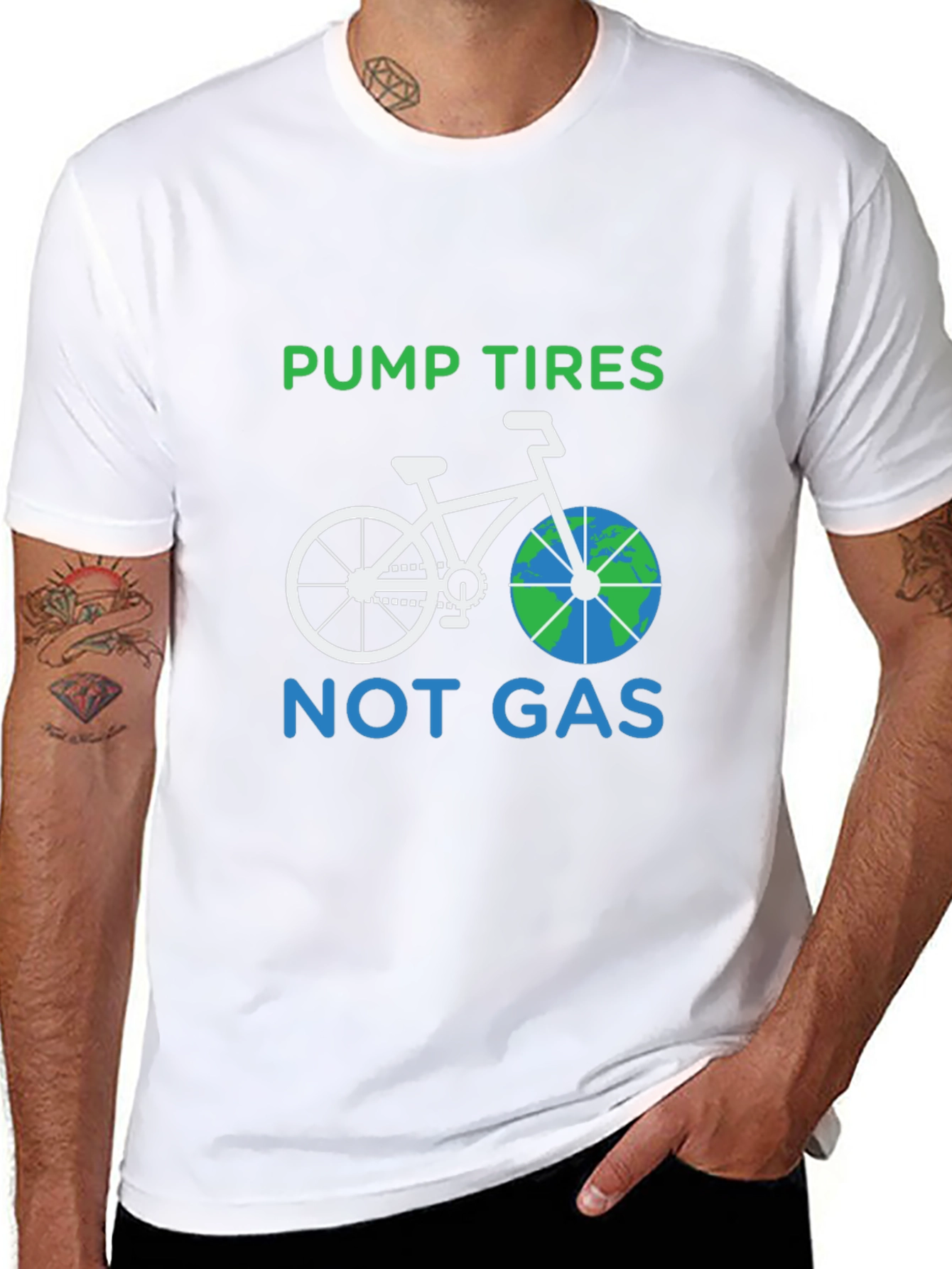 Pump Tires Not Gas T-Shirt - Eco Friendly Ride