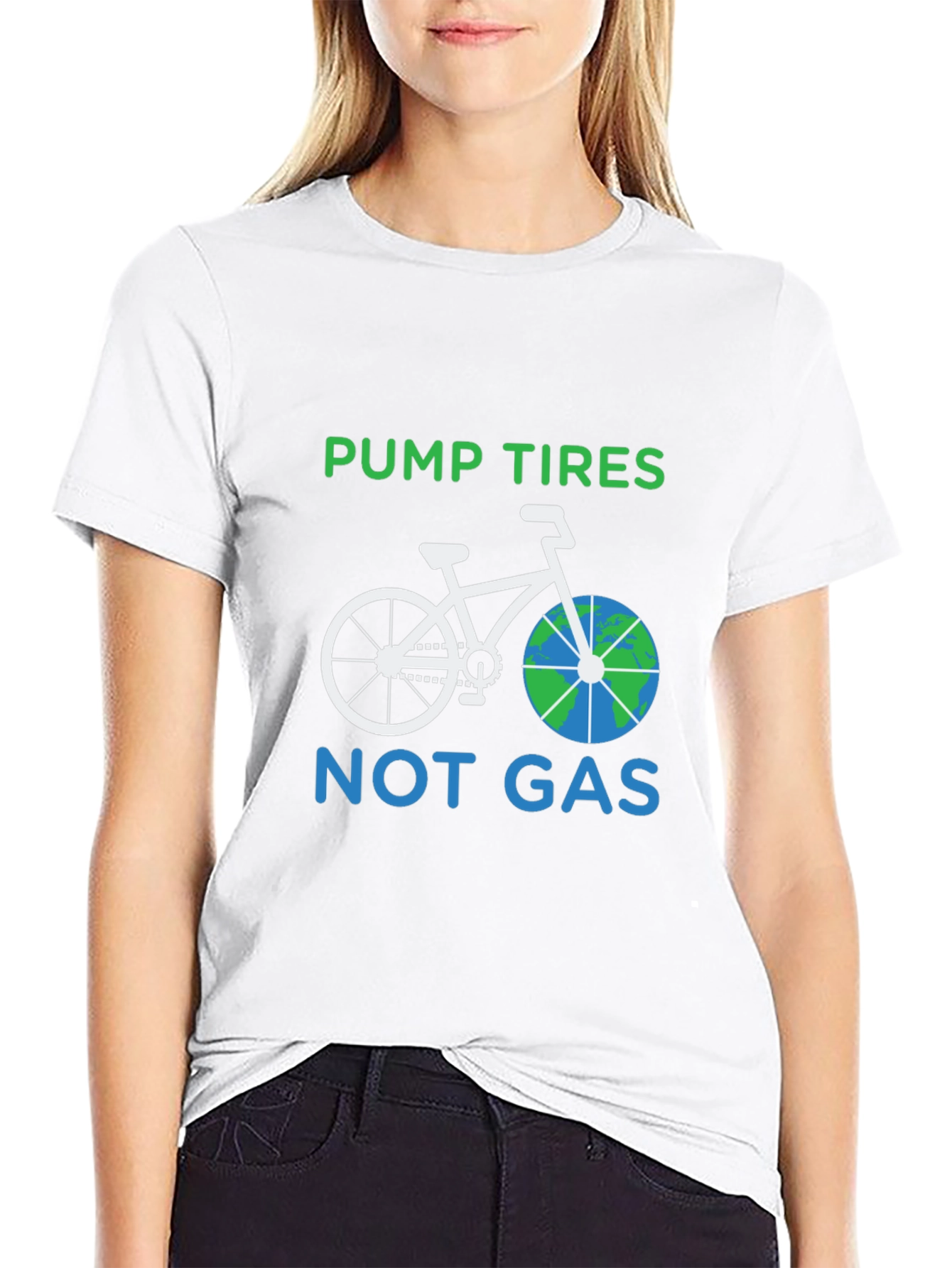 Pump Tires Not Gas T-Shirt - Eco Friendly Ride