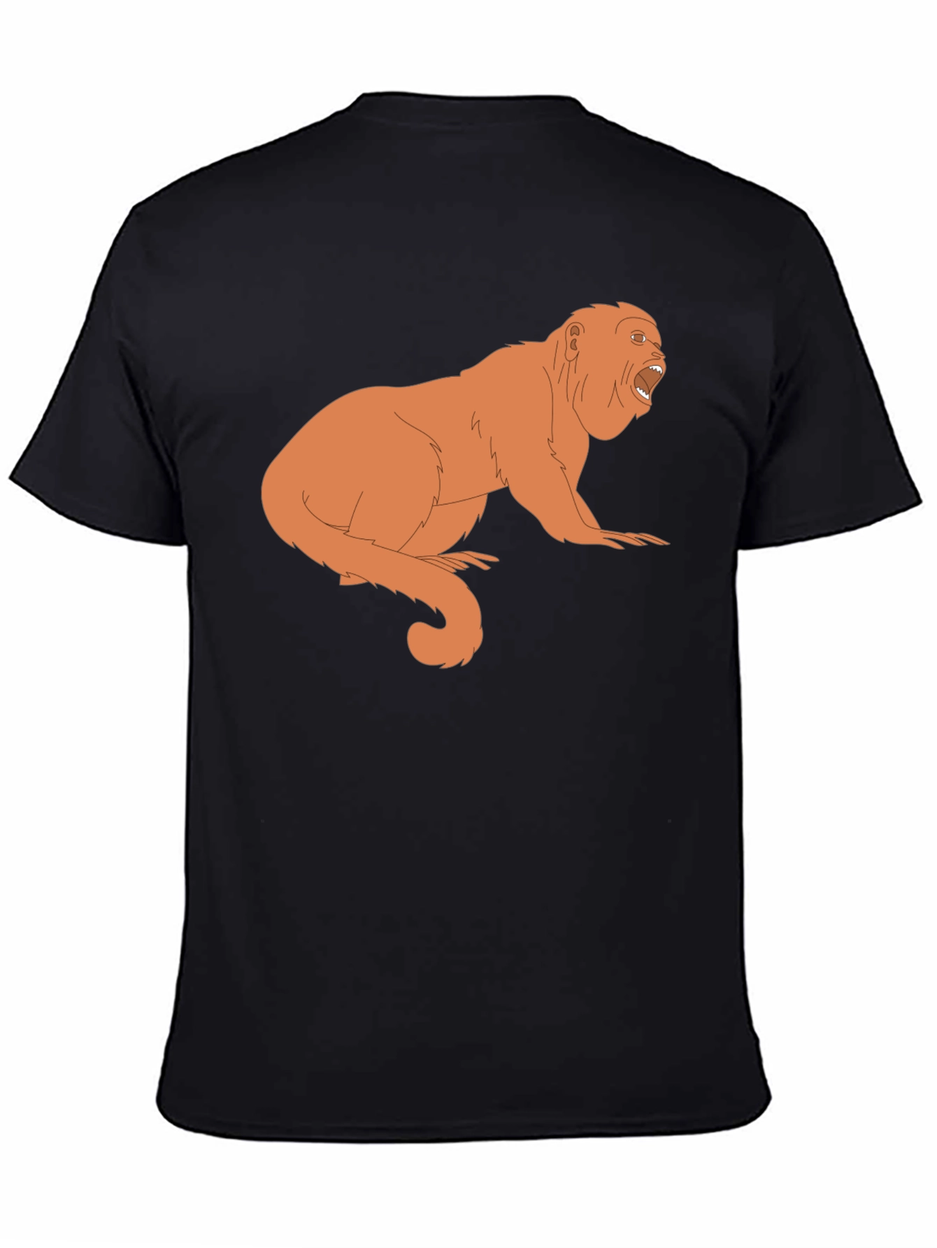 Howler Monkey Graphic Tee - Black Cotton T-Shirt