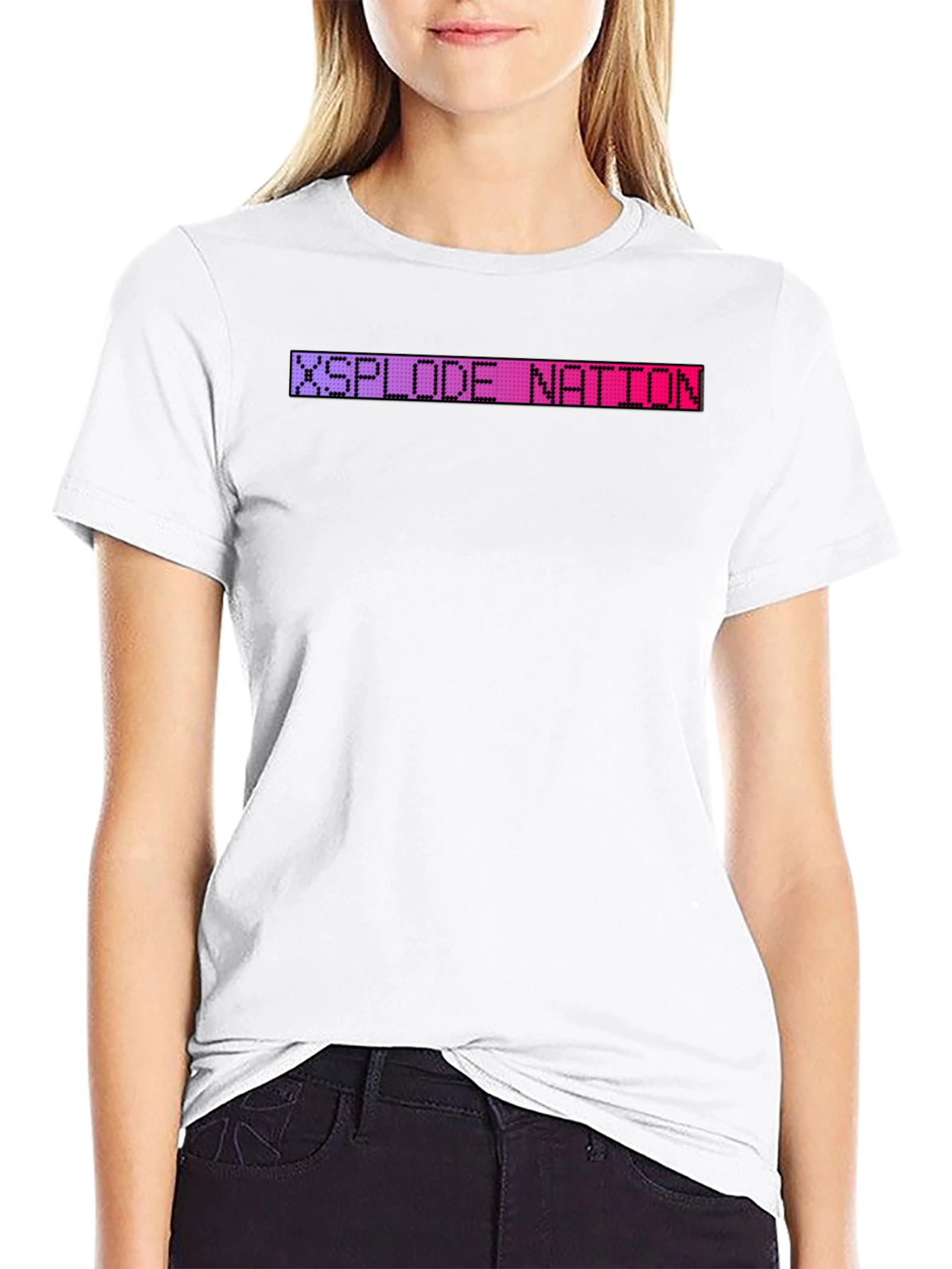 Xsplode Nation Pixel Tee - Black Crew Neck
