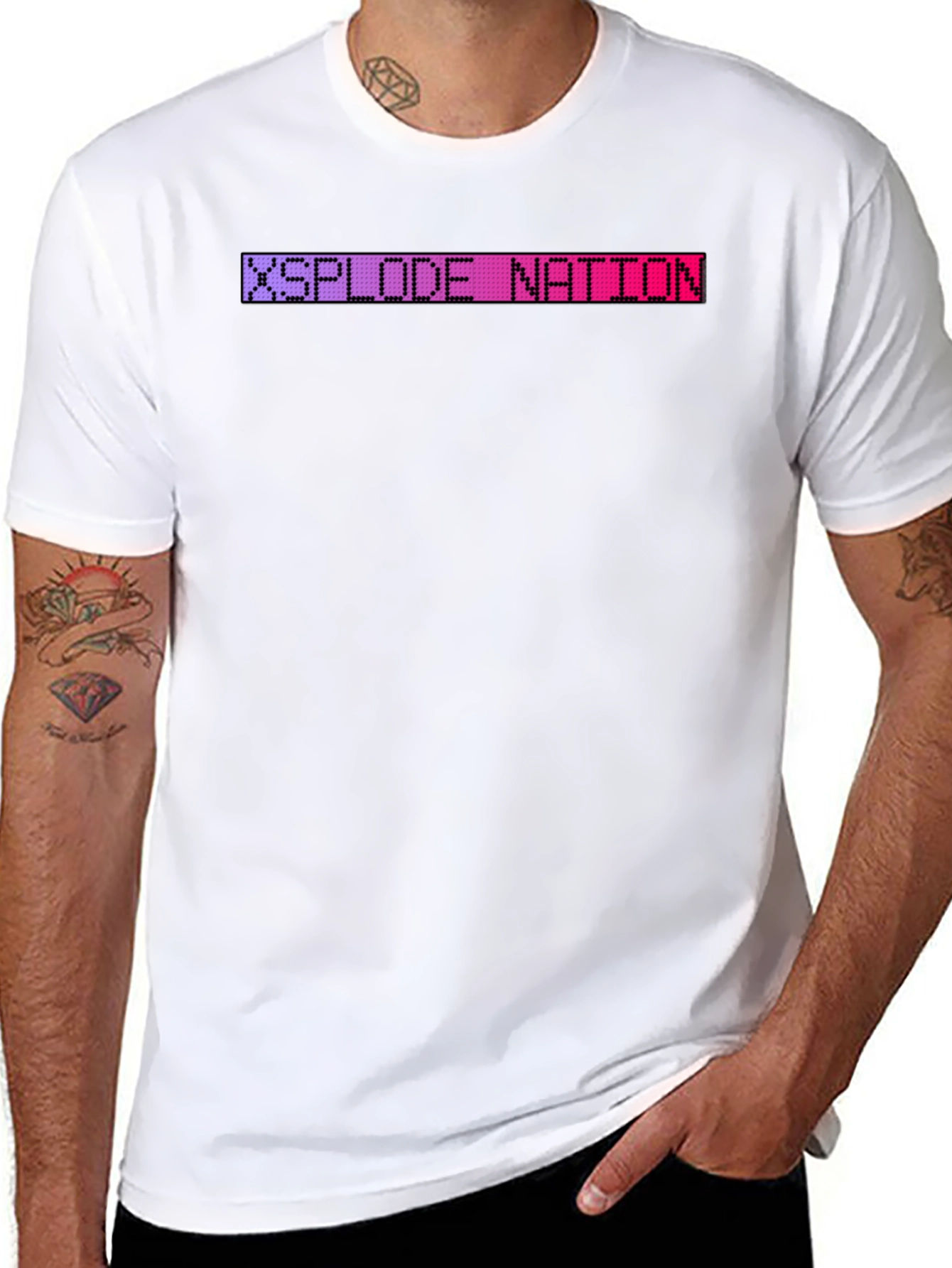 Xsplode Nation Pixel Tee - Black Crew Neck