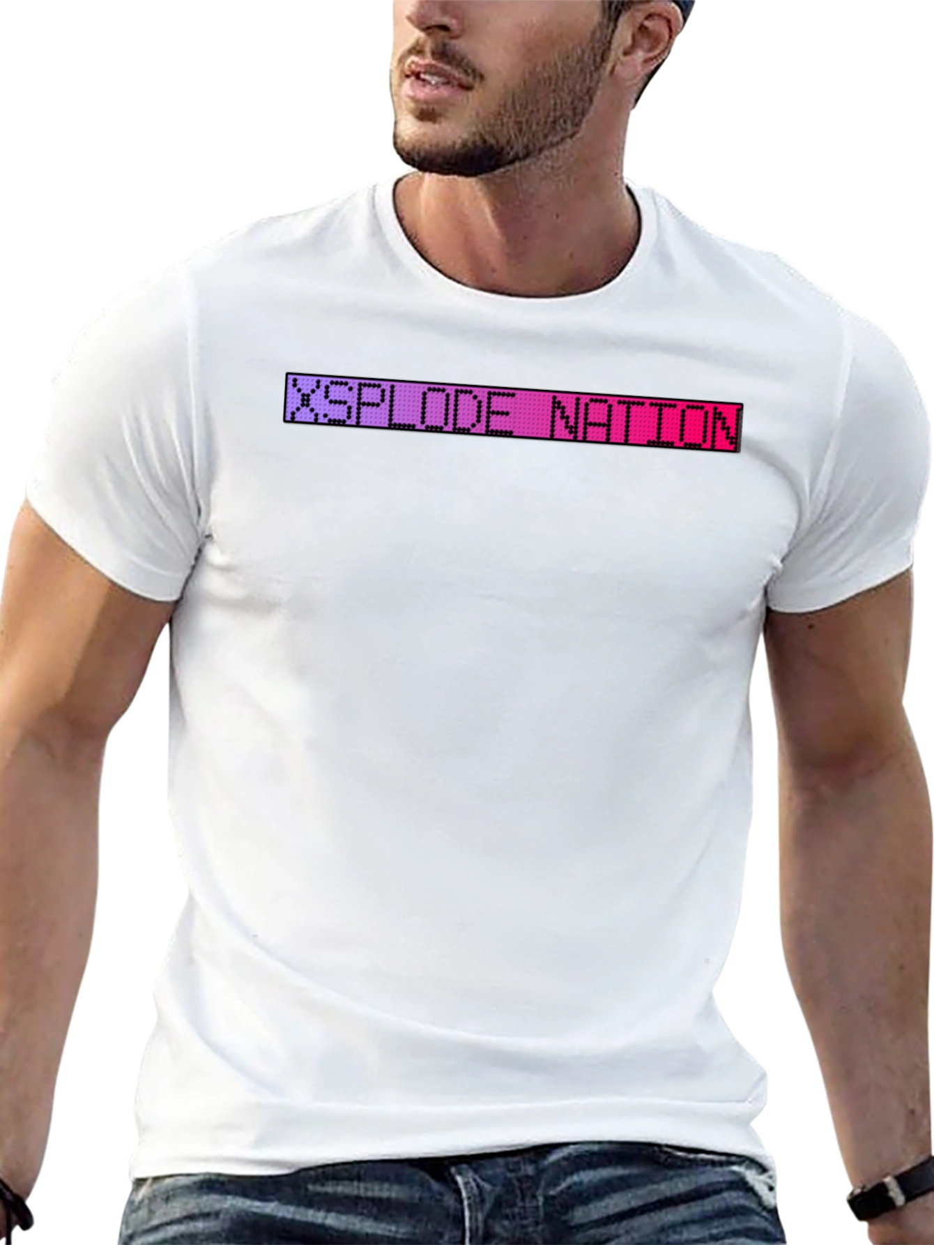 Xsplode Nation Pixel Tee - Black Crew Neck