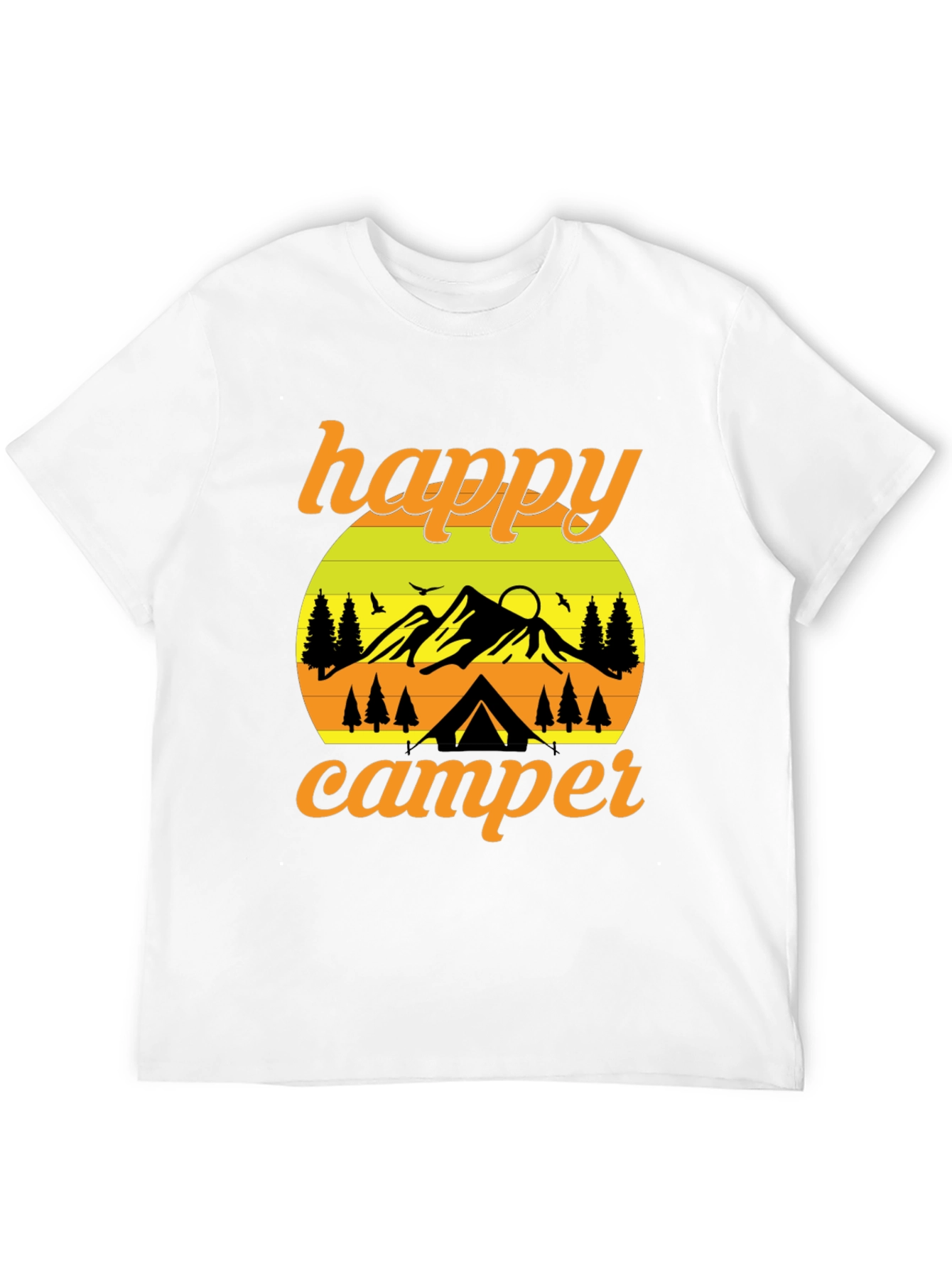 Happy Camper Graphic T-Shirt - Outdoor Adventure