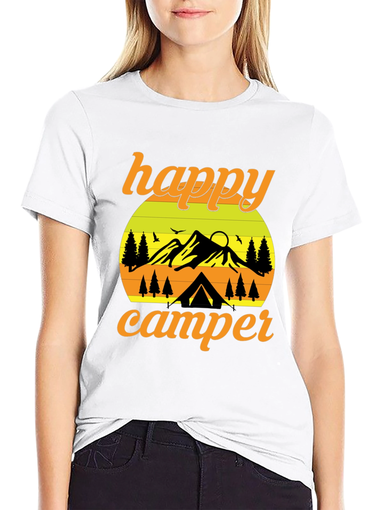 Happy Camper Graphic T-Shirt - Outdoor Adventure