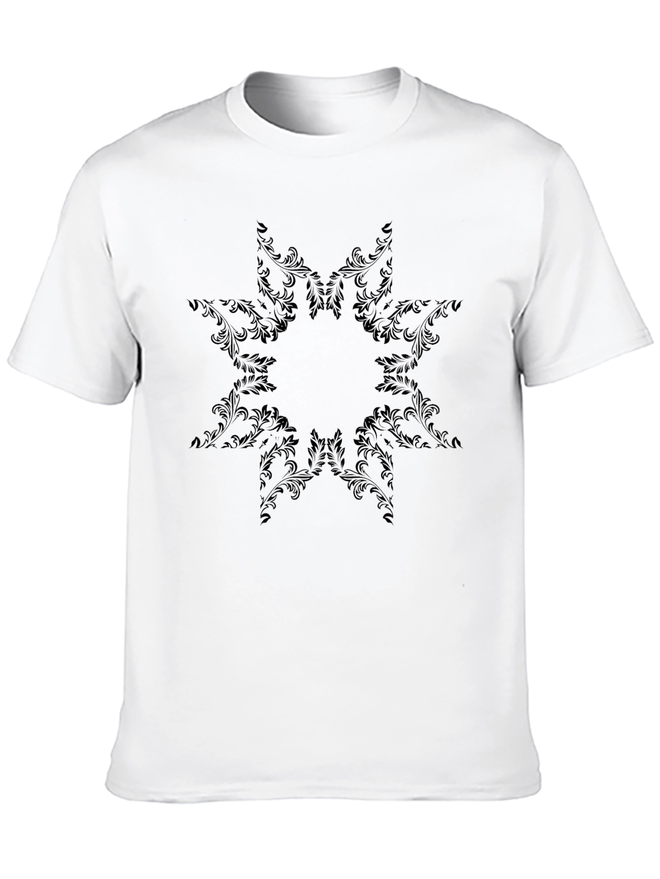 Black Floral Print Tee - Stylish & Unique