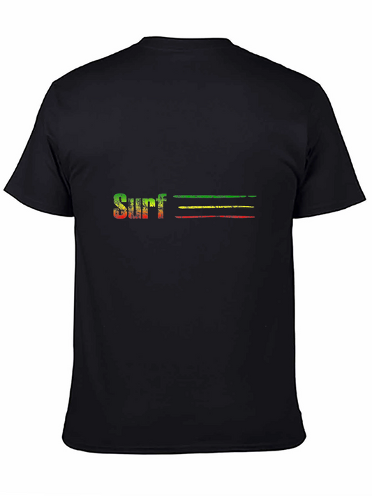 Surf Style T-Shirt - Rasta Colors