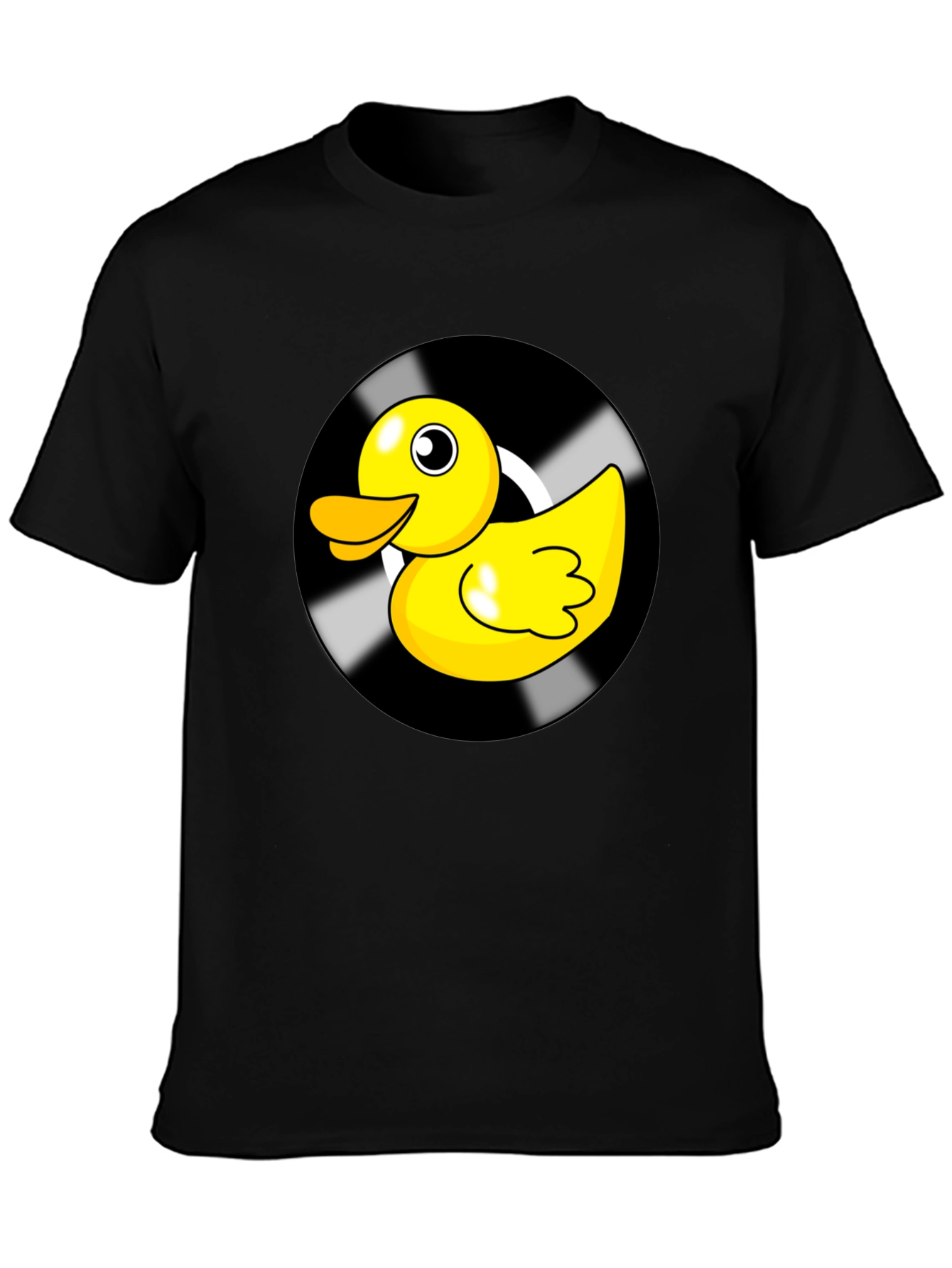 Duck Vinyl Record Black Graphic Tee