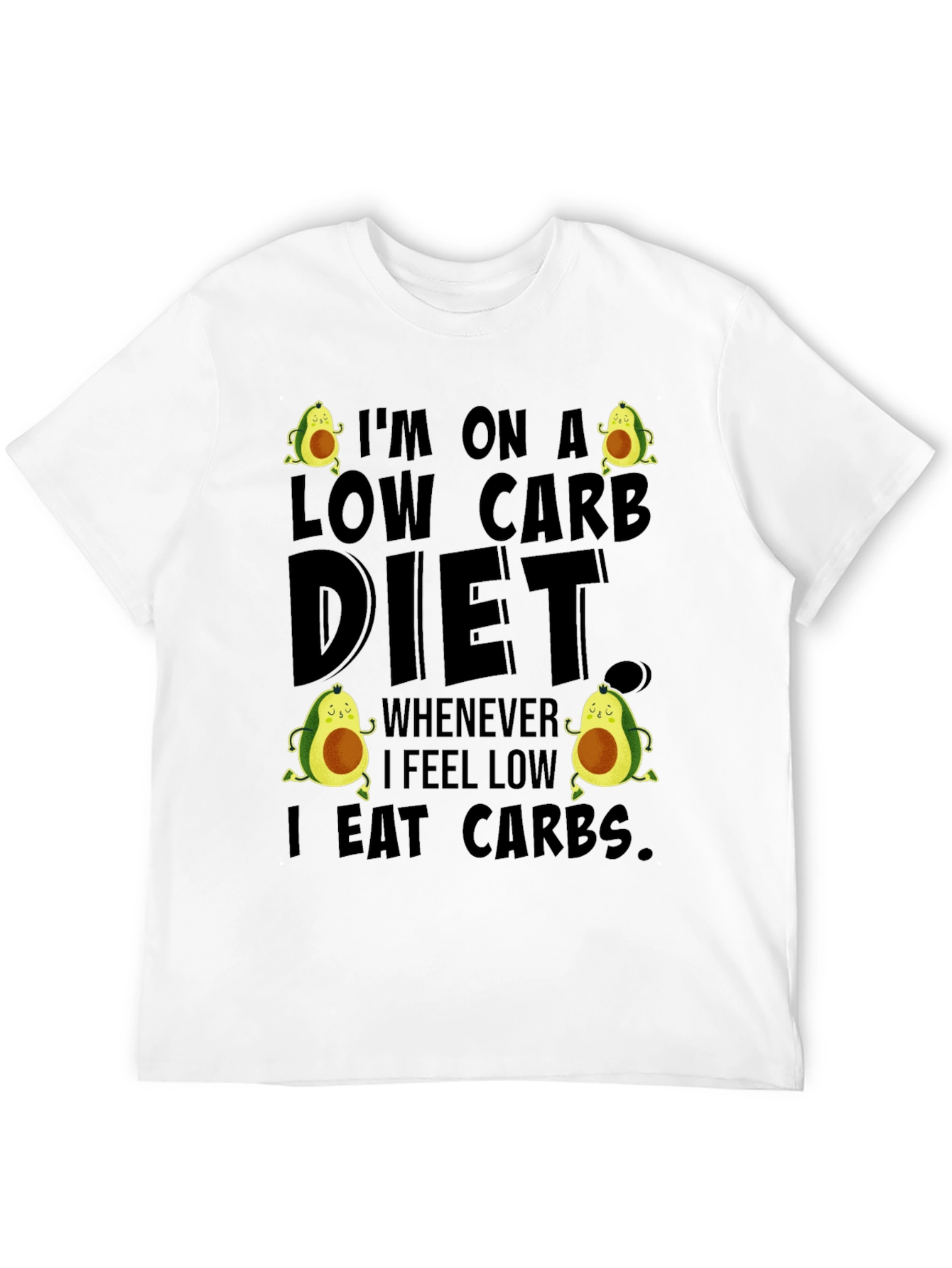 Low Carb Diet Avocado Graphic T-Shirt