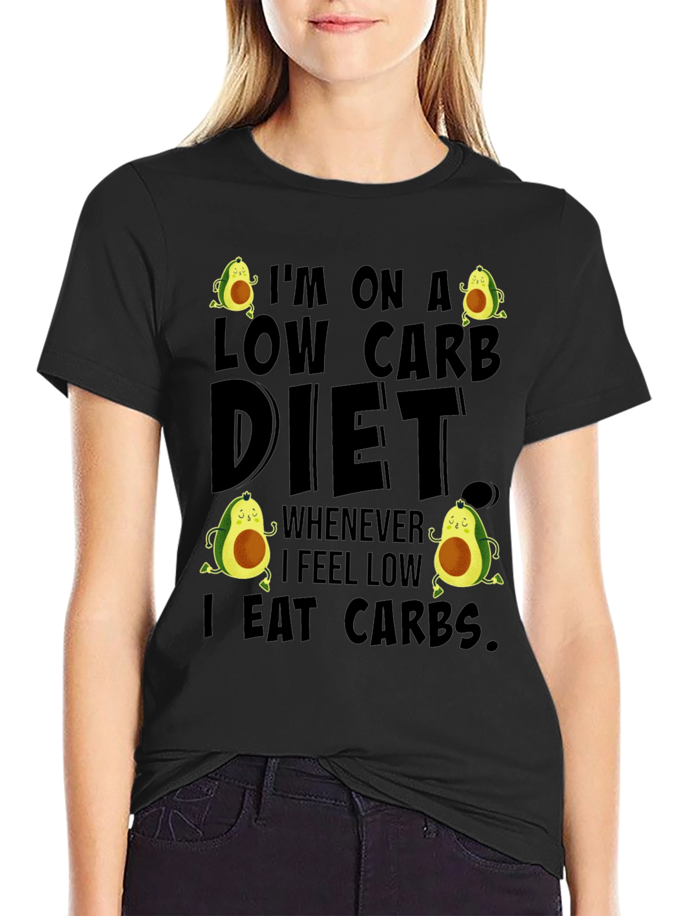 Low Carb Diet Avocado Graphic T-Shirt