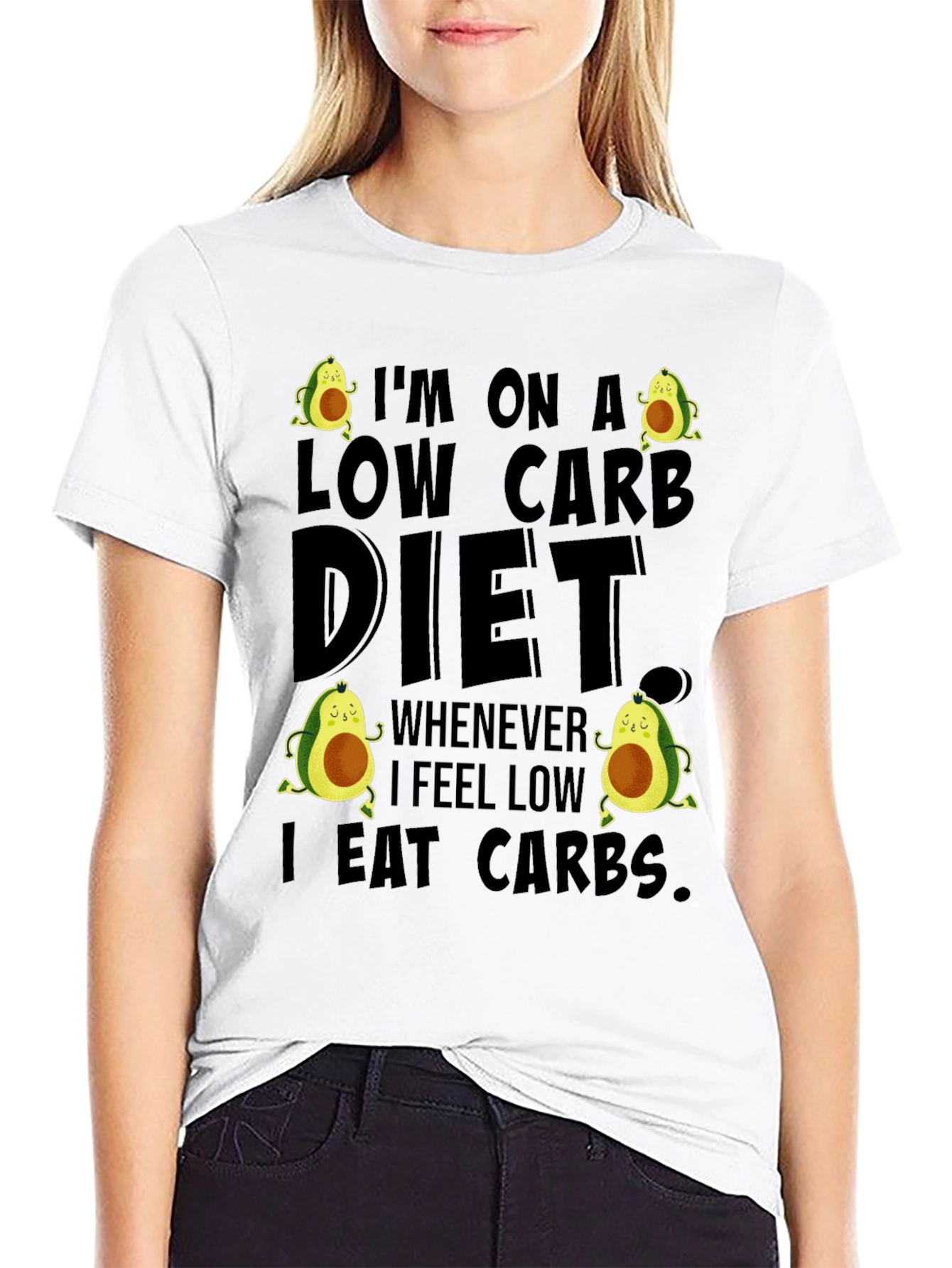 Low Carb Diet Avocado Graphic T-Shirt