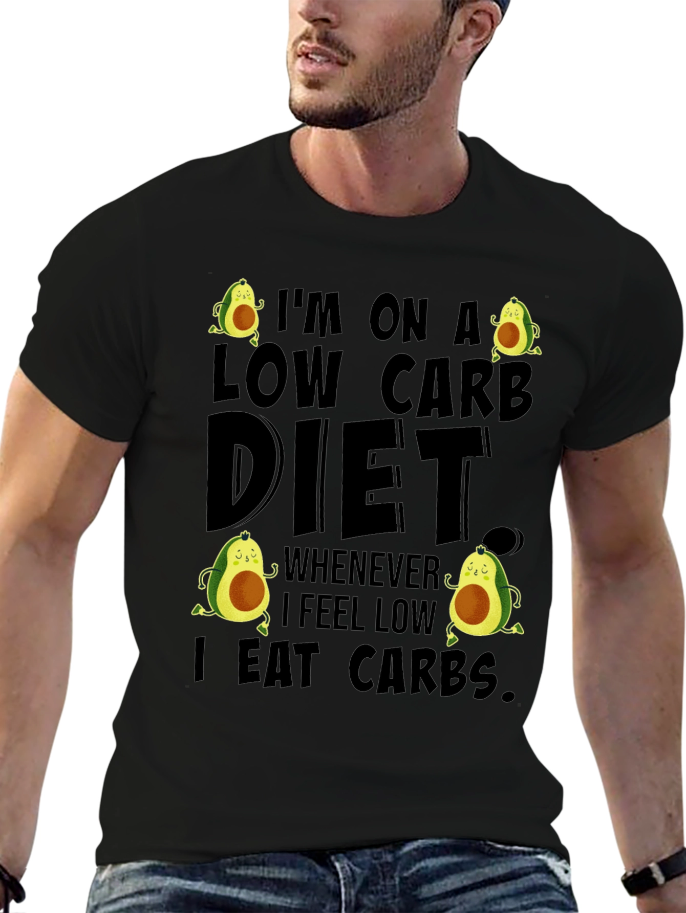Low Carb Diet Avocado Graphic T-Shirt