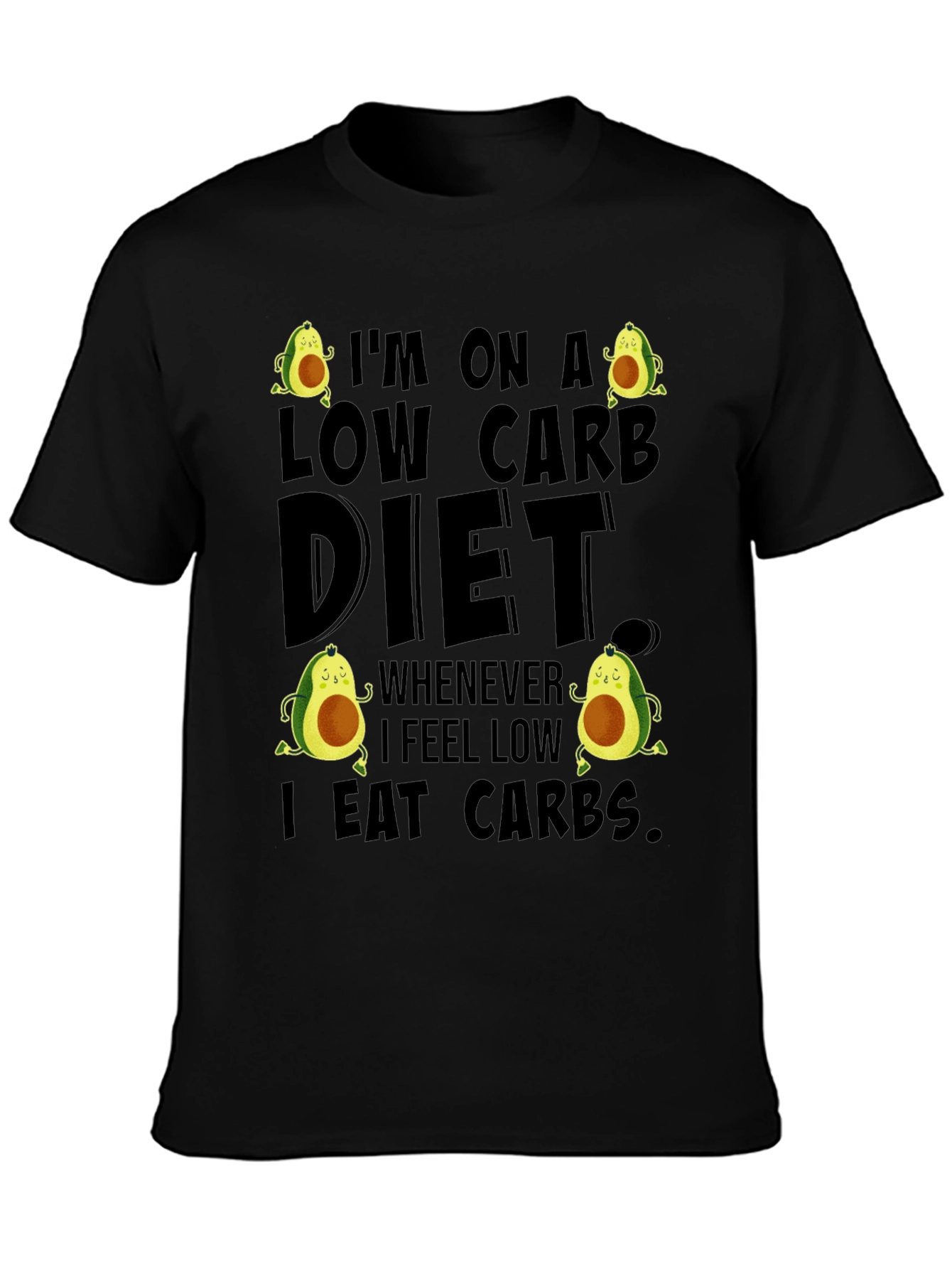 Low Carb Diet Avocado Graphic T-Shirt