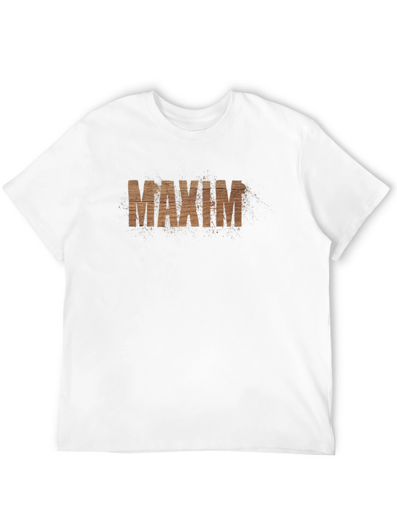 Maxim Wood Grain Tee - Modern Black Graphic T-Shirt