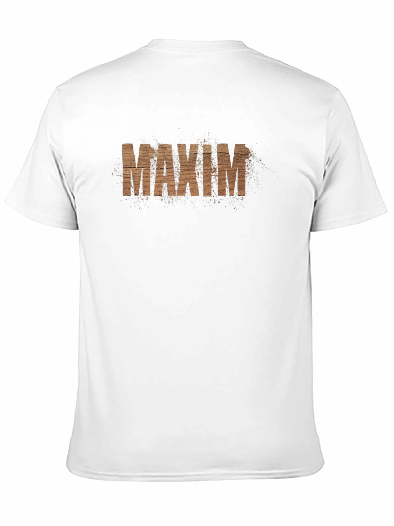 Maxim Wood Grain Tee - Modern Black Graphic T-Shirt