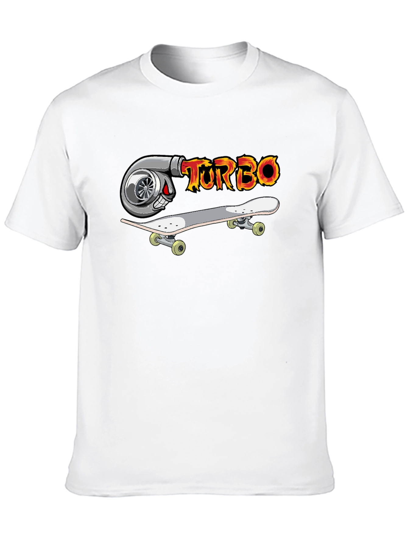 Turbo Skateboard Graphic T-Shirt - Cool Design