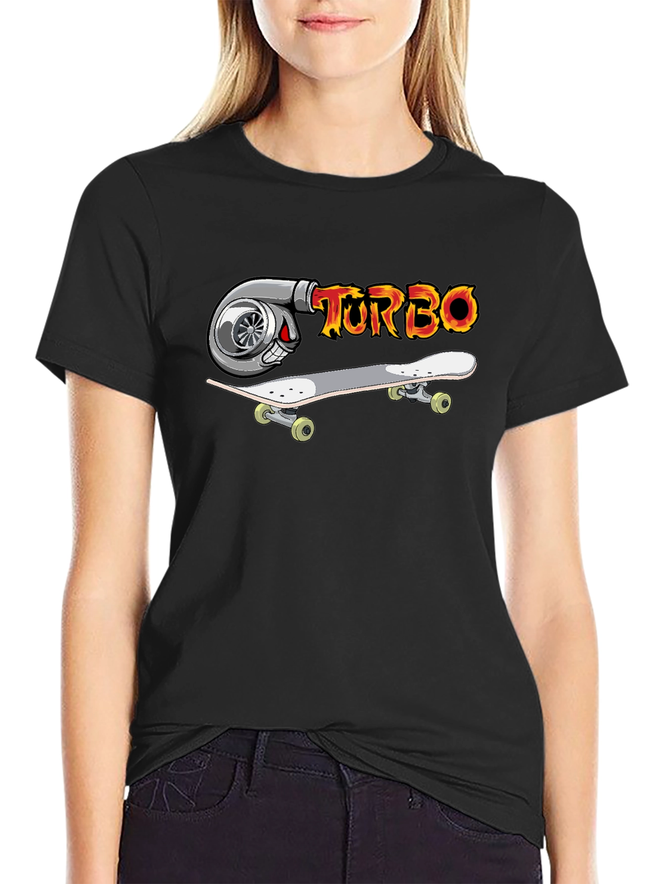 Turbo Skateboard Graphic T-Shirt - Cool Design