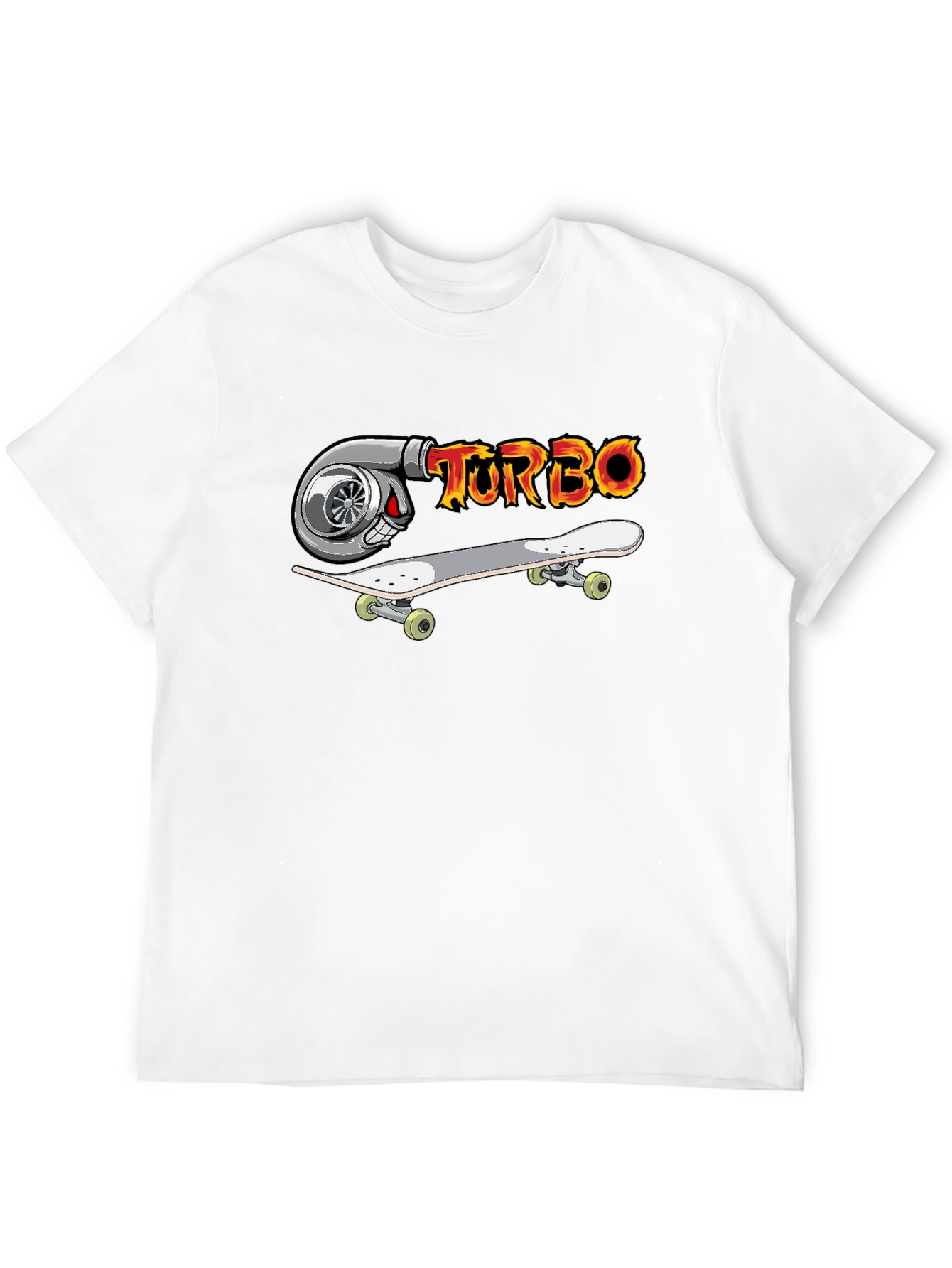Turbo Skateboard Graphic T-Shirt - Cool Design