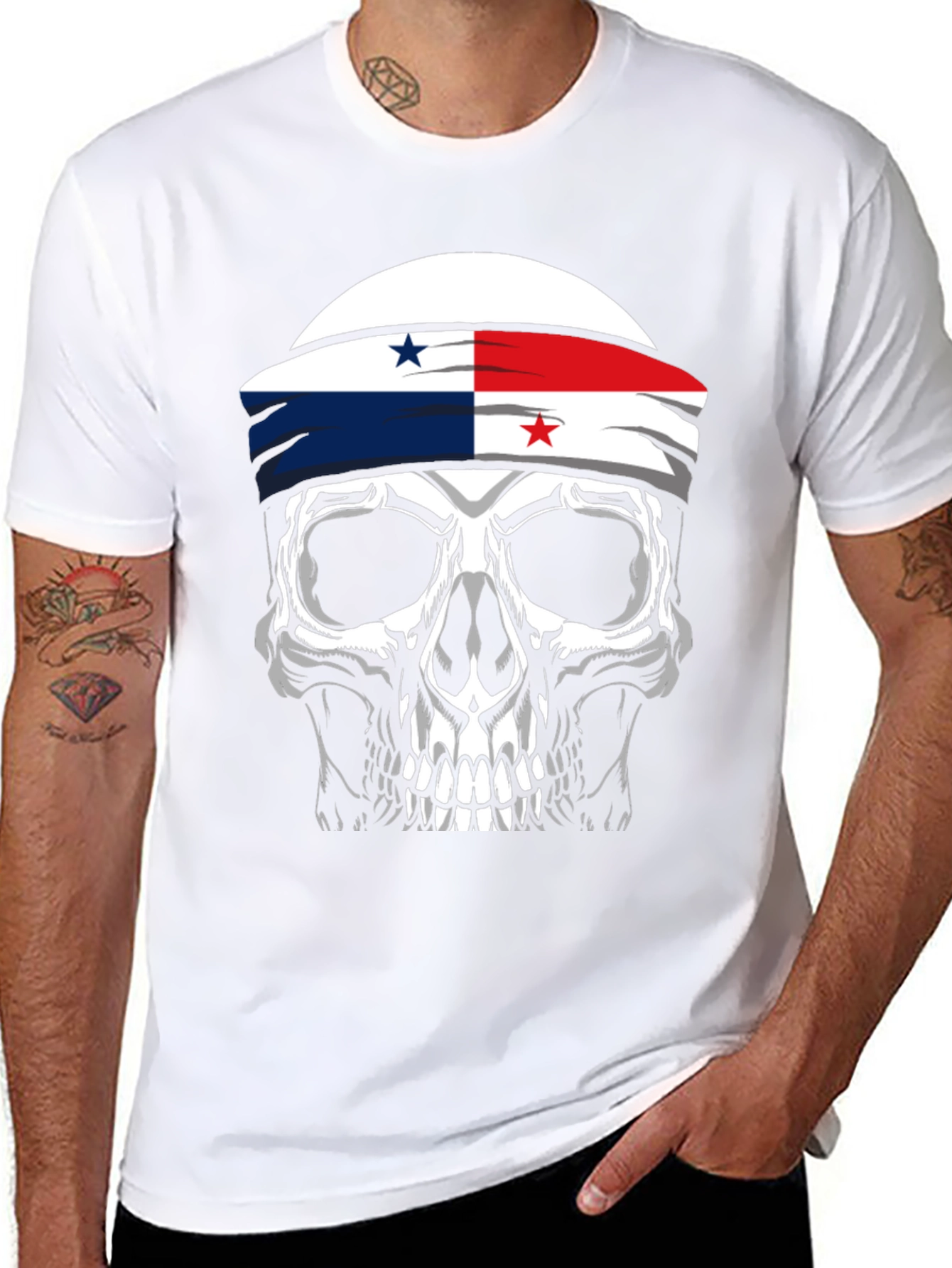 Skull Panama Flag T-Shirt