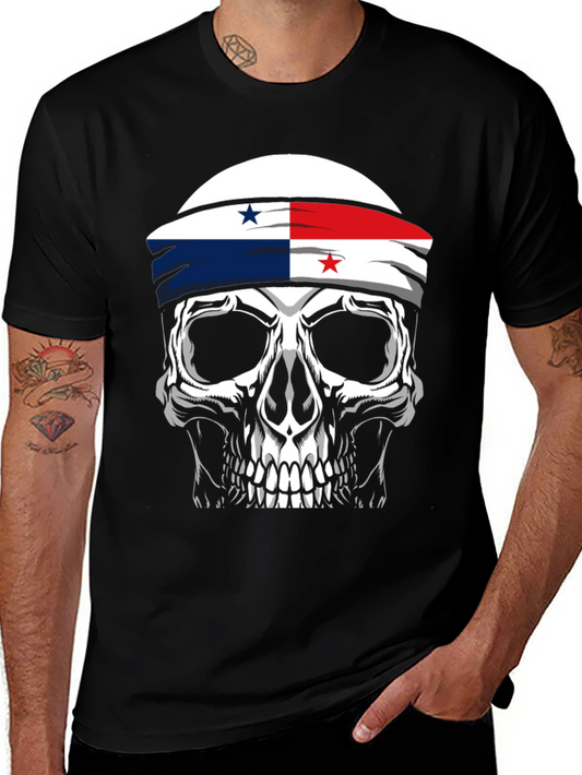 Skull Panama Flag T-Shirt