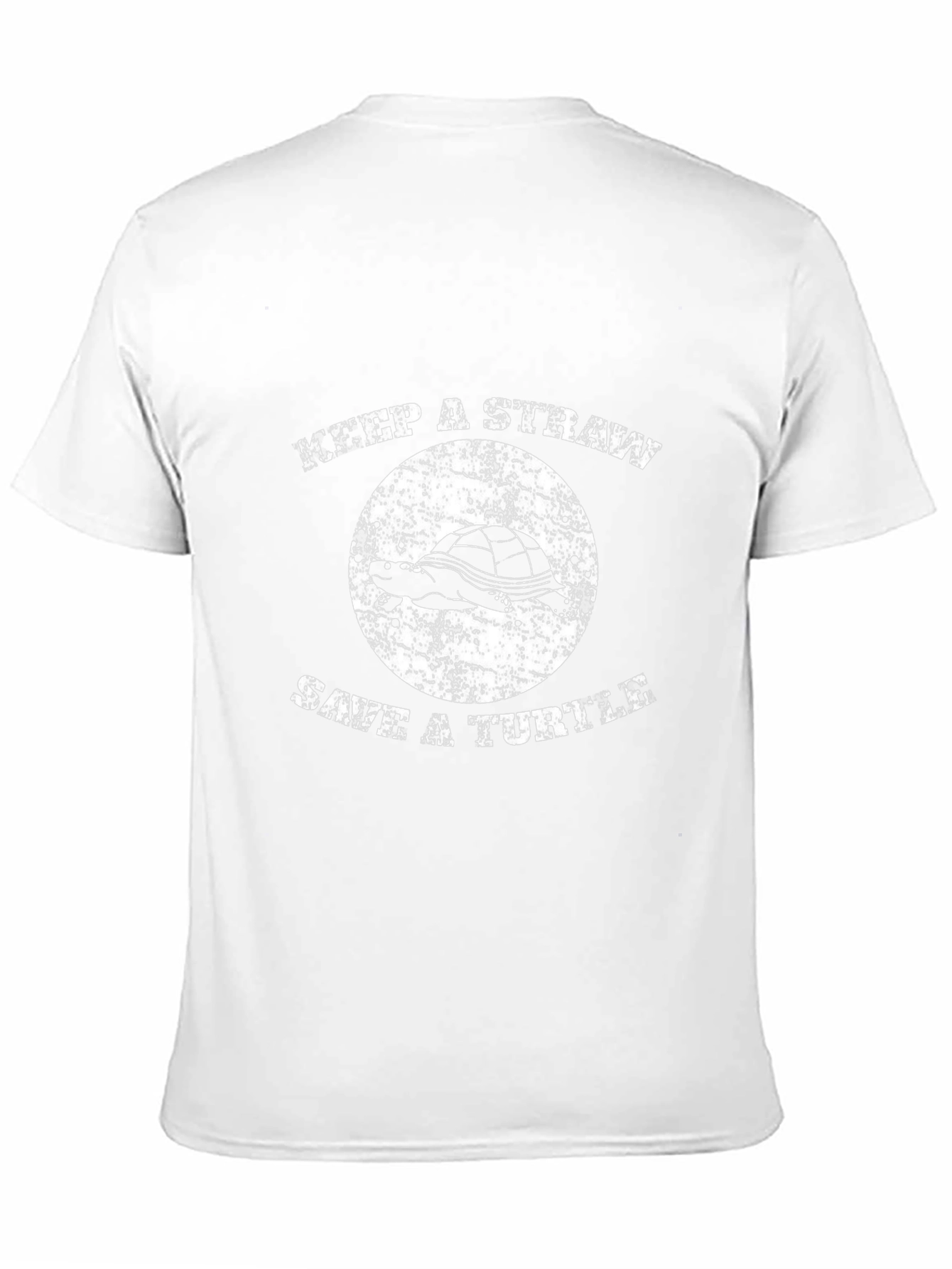 Keep A Straw Save A Turtle Black Graphic Tee