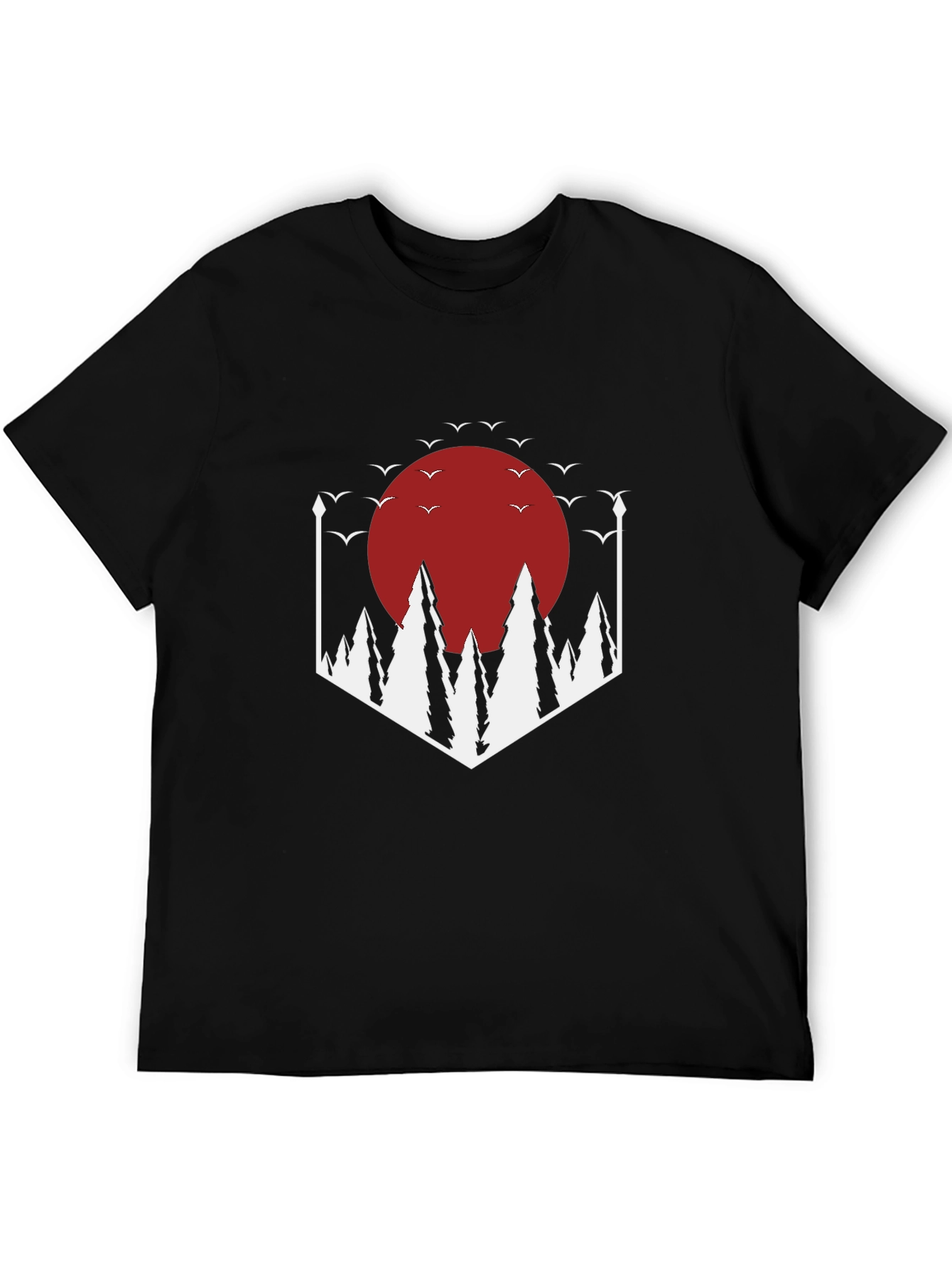 Nature Graphic Tee - Mens Black Short Sleeve